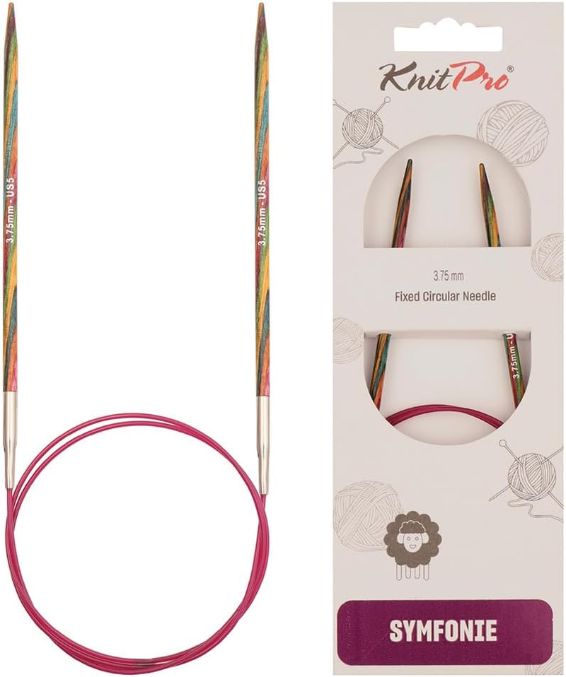 Knitpro 80 Cm X 4 Mm Symfonie Fixed Circular Needles, Multi-Color