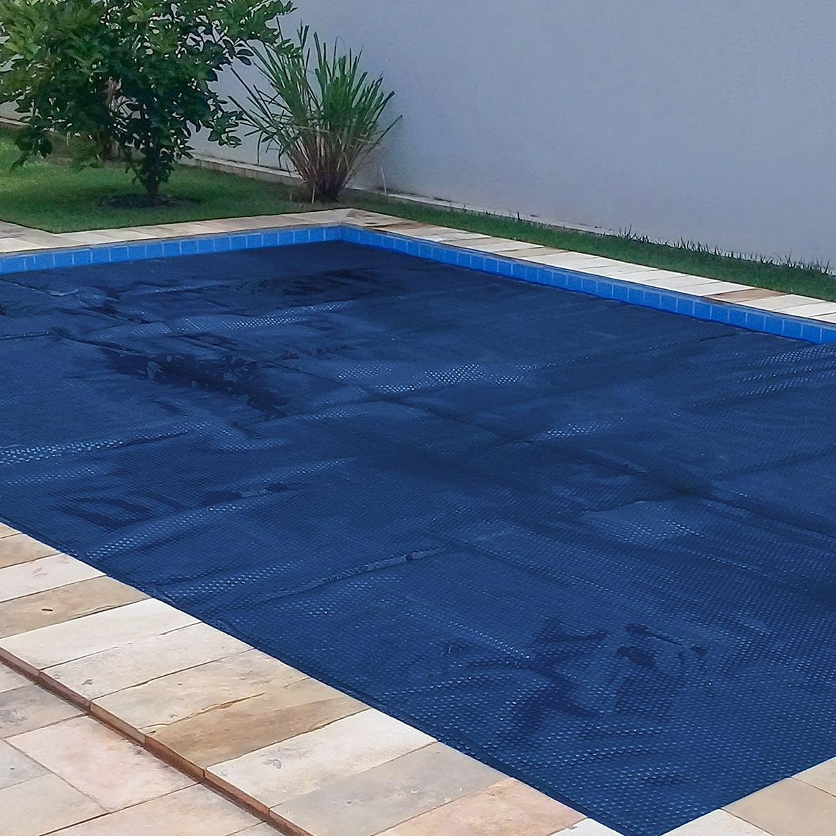 Groverdi Pool Cover 500 Micron Bubble Blanket Heavy Duty Outdoor Swimming Rectangular Pool Solar Cover with Bubbles, Keep Water Heat and Clear, Waterproof Dustproof Blue/Black 10.5Mx4.2M image number 1