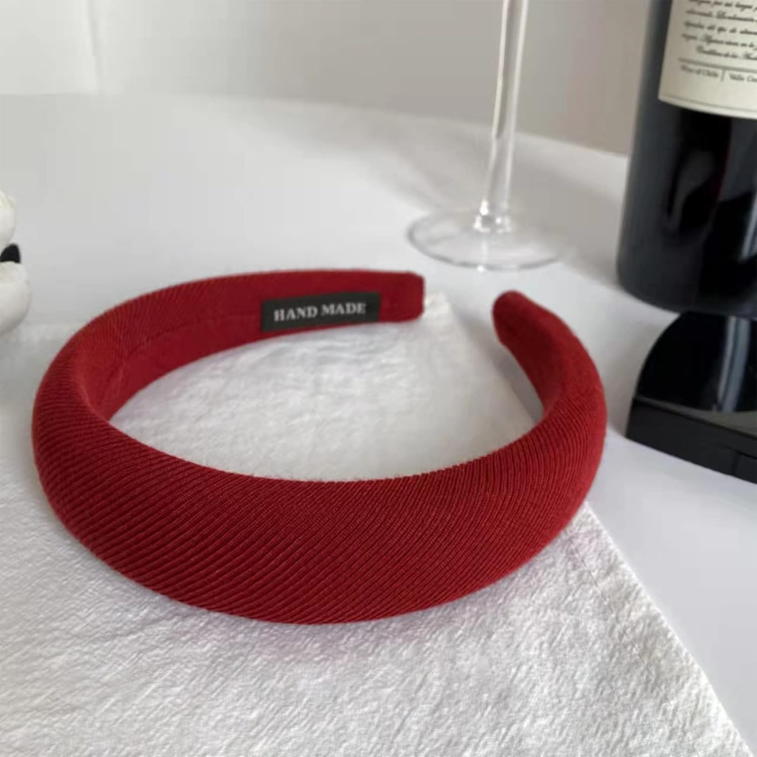 Aoozleny 6 Pcs Knotted Wide Headbands for Fashion Women Girls Cute, Non-Slip Solid Color Hair Bands Hair Hoops Hair Accessories for Daily Festival Gifts (Plush Style) image number 5