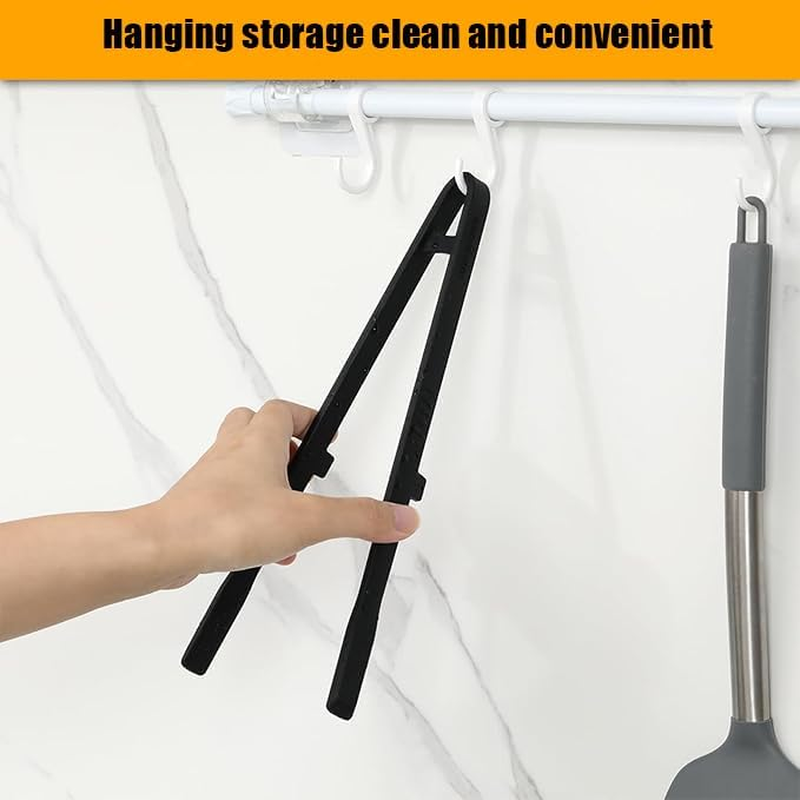 Kitchen Tongs Set, 27Cm, 3-Pack, Silicone BBQ Grill Tongs for Cooking and Serving Silicone Tongs (Gray) image number 3