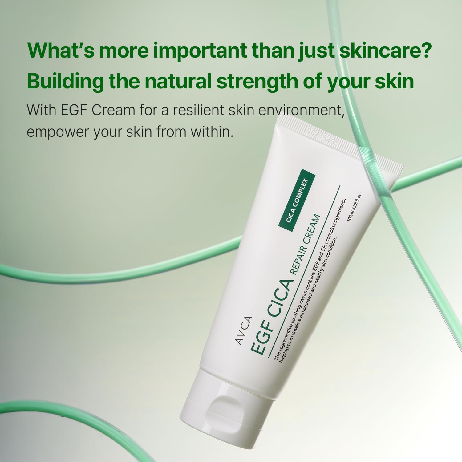 AVCA EGF Cica Repair Cream 100Ml &ndash; Fragrance-Free Moisturizer for Sensitive Skin with Centella & Aloe, Fast-Absorbing, Dermatologist Tested, K-Beauty image number 3