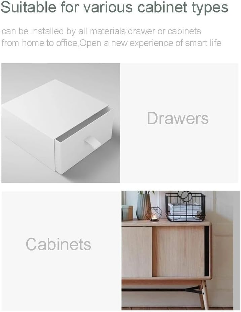 Mengshen Smart RFID Cabinet Lock Hidden Safety Keyless Drawer Lock Mobile App Unlock No Drilling NFC Card Key Baby Proofing Child Safety Cabinet Locks image number 1