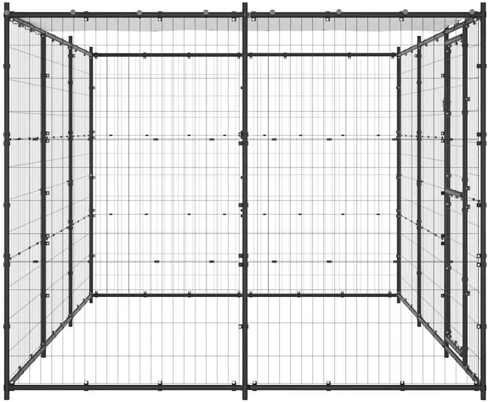 Outdoor Dog Kennel Steel with Roof Large Pet Enclosure 7.26 M&sup2; Backyard Shelter image number 1
