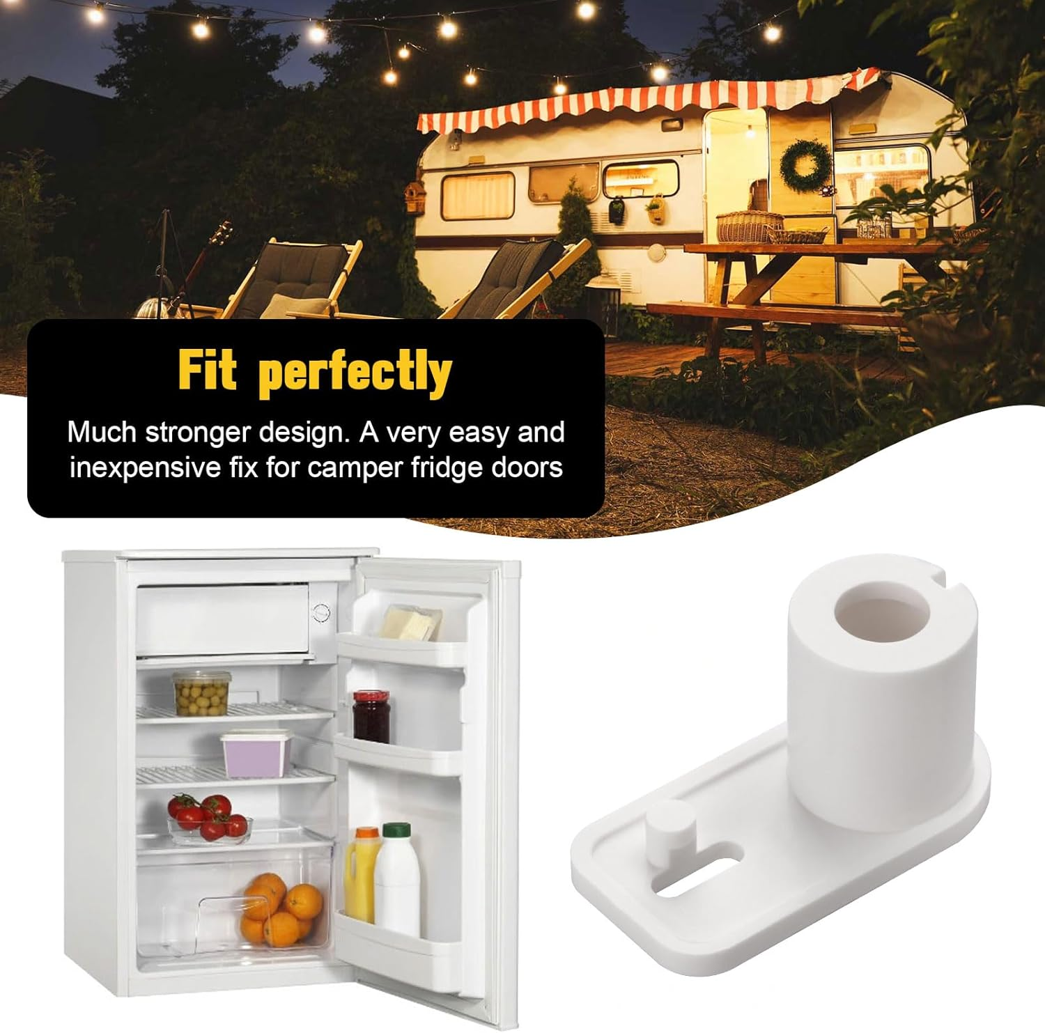 Upgrade for Dometic Freezer Door Spring Housing, Pair of Rv Refrigerators Parts 2002236004 2002236012 Fit for Electrolux/Dometic Series 4/Instamatic Rv/Camper/Caravan 2-Way 3-Way Freezer Doors image number 6