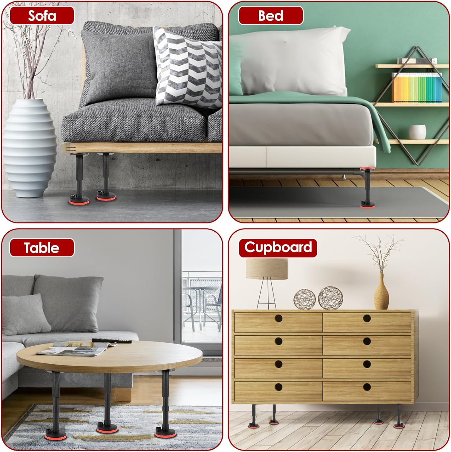 2Pcs Cabinet Jacks for Installing Cabinets, Support System for Upper Cabinet Installation, Stable Support System for Upper Cabinet Installation, Undermount Sink Mounting Brackets for Fallen Sink image number 3