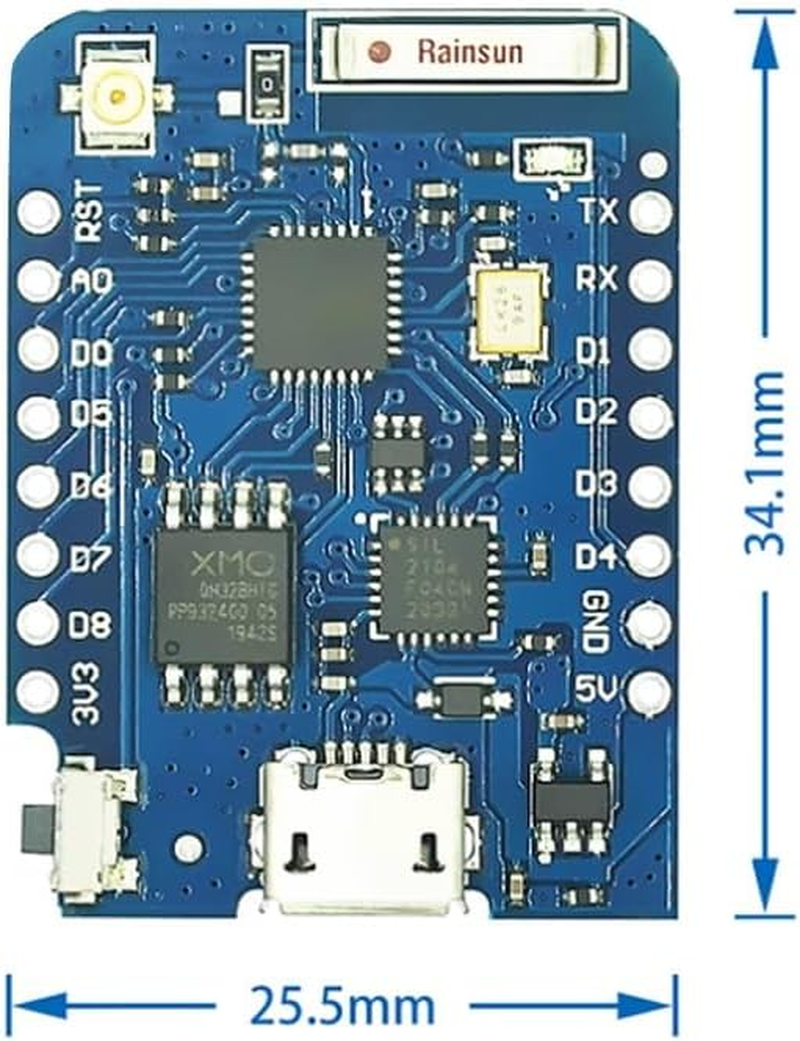 2Pcs D1 PRO Development Board ESP8266 CP2104 CH9102 External Connector Board (16MB CP2104 Kit) image number 2