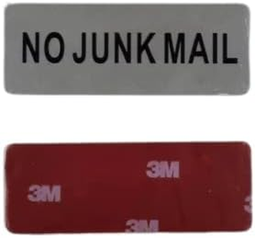 Stainless Steel No Junk Mail Sign, Self Adhesive 80 X 30Mm Sign for Letterbox,Door,Gates or Anywhere Else You Want to Visually Communicate Your Receptiveness to Junk Mail image number 4