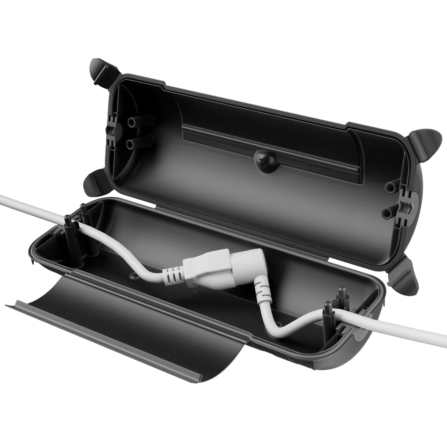 RESTMO Extra Large Weatherproof Electrical Box (32 X 22 X 13 Cm), IP54 Waterproof Outdoor Extension Lead Cover, Protect Outlet, Plug, Socket, Timer, Power Strip, Holiday Light Decoration, Black