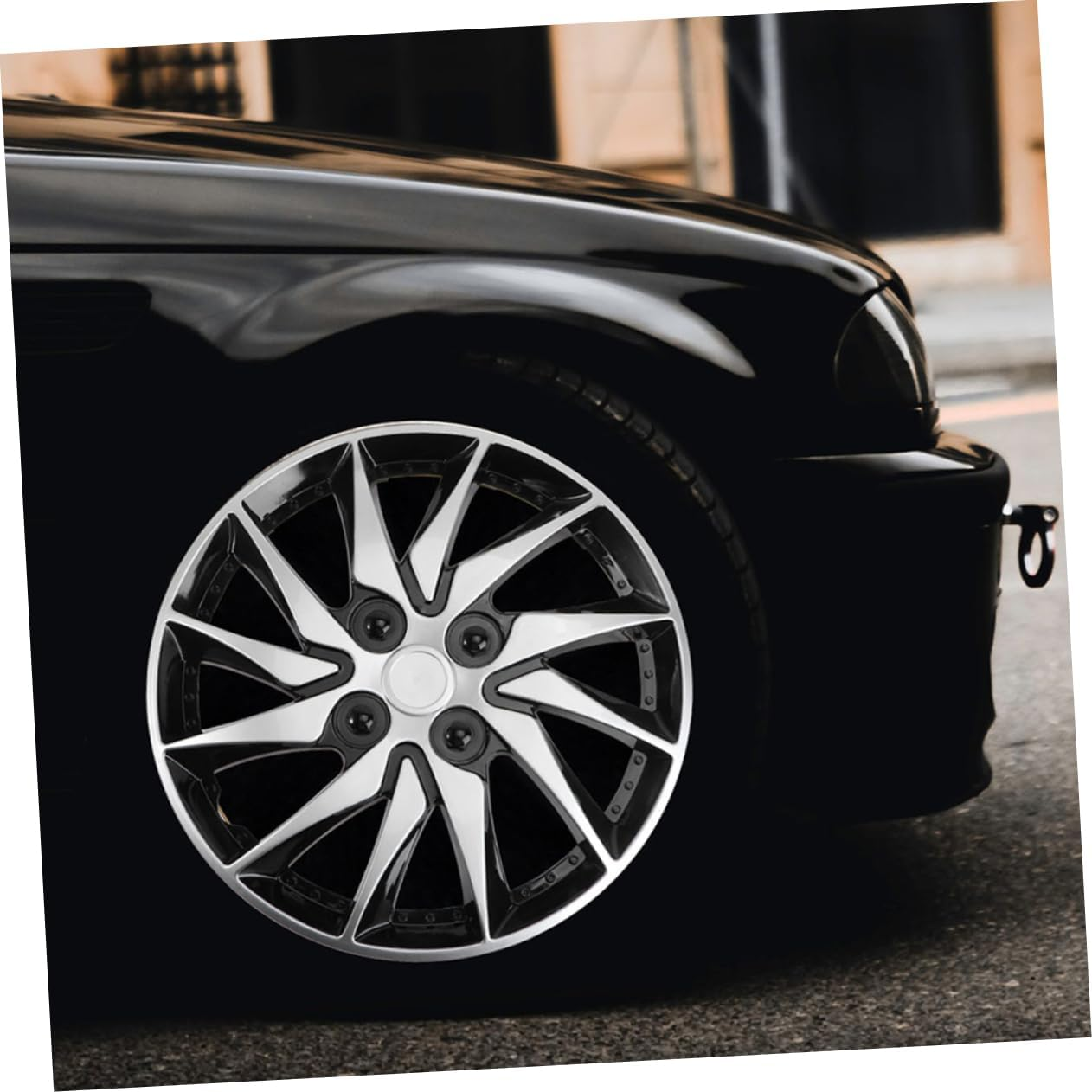 CHILDWEET 2Pcs Decorative Wheel Hub Cover for Car Automotive Accessories Sturdy Pp Material Design Easy Install image number 5