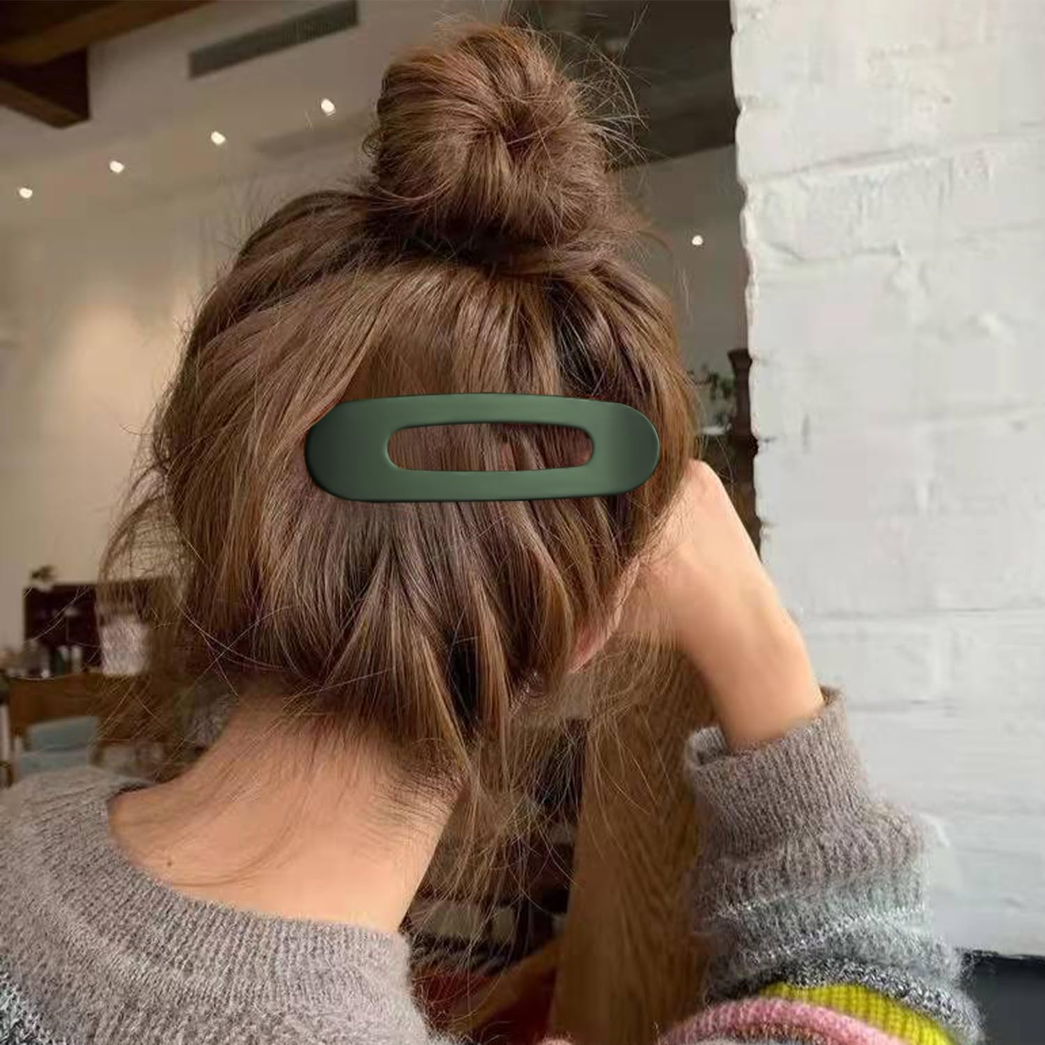 3 Word Clips, 3 Flower Clips, Simple and Versatile Hair Pin, Braided Hair Accessory, Headpiece, Hairstyle Fixed Accessory. image number 5