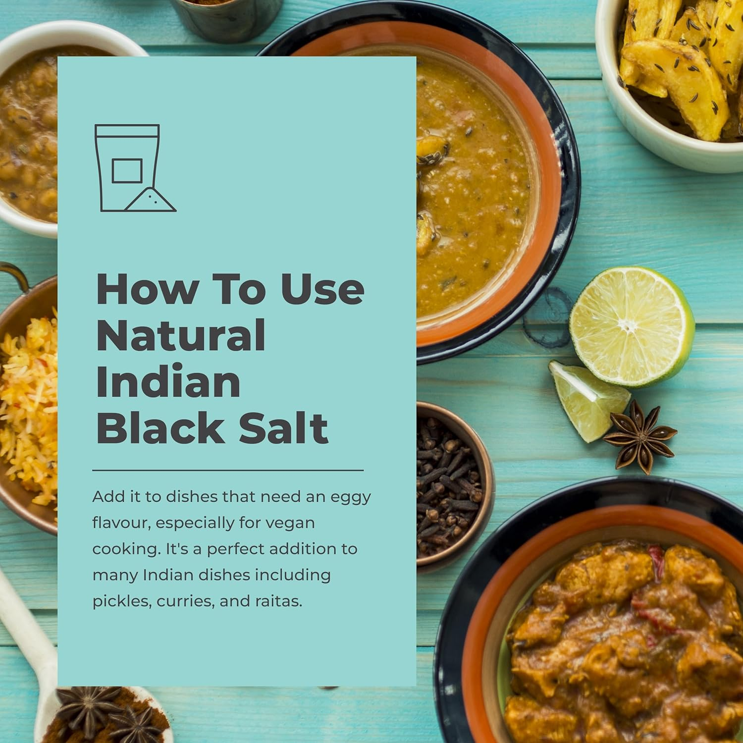 The Salt Box - 100% Natural Indian Black Fine (Kala Namak) Salt Pouch - 170G image number 6