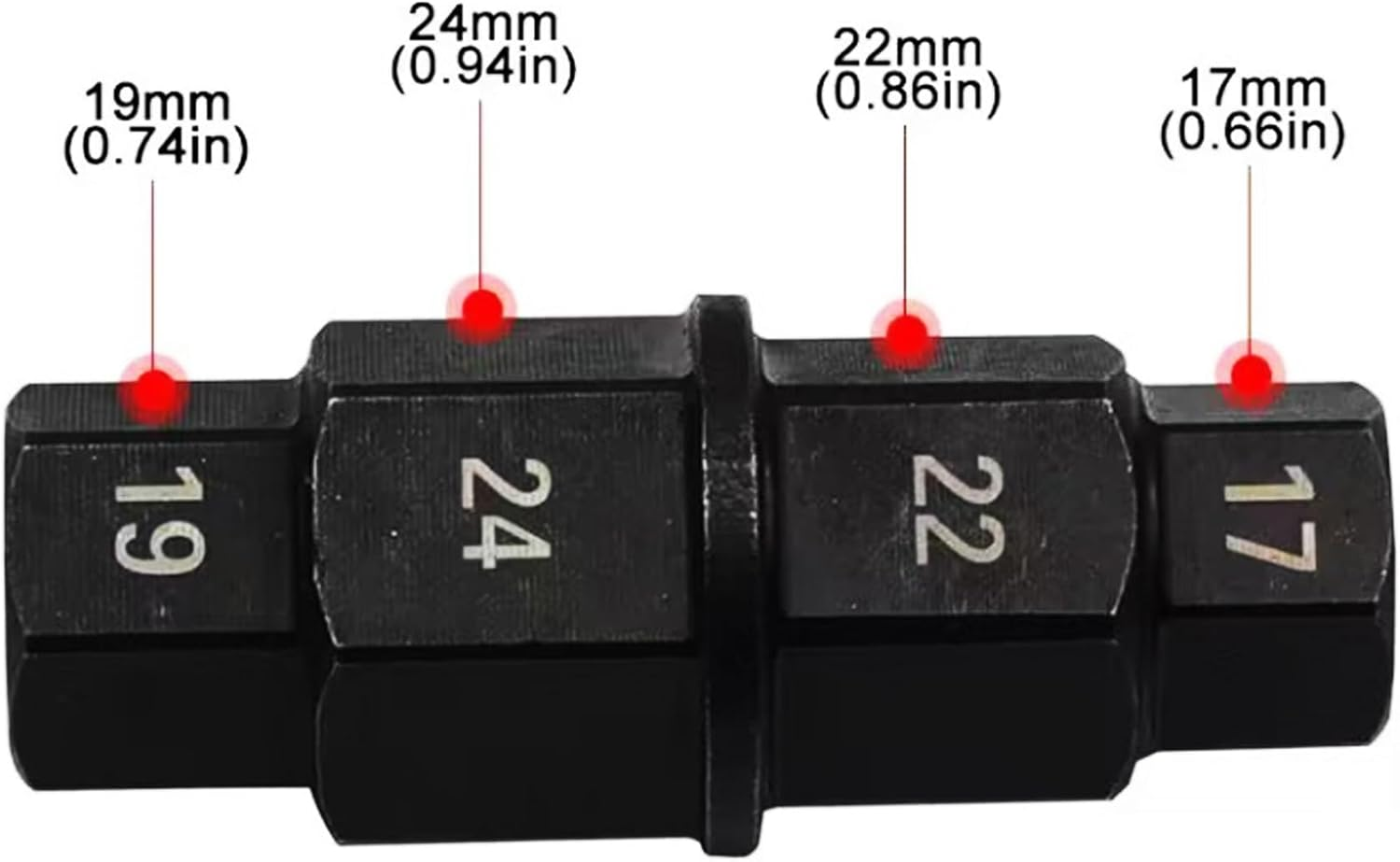 Axle Hex Allen Spindle Driver Sleeve Tool,17Mm 19Mm 22Mm 24Mm Socket Adapter Tool for Motorcycle Front Rear Wheel image number 1