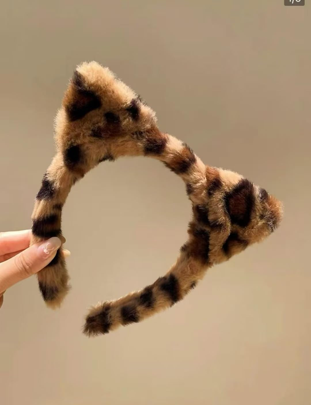 Fdsmall Headbands for Women, Non-Slip Headbands with Leopard Print Headbands, Soft Cotton Cloth Headband for Women and Girls, Sports Casual (Cat Ears, One Size) image number 3