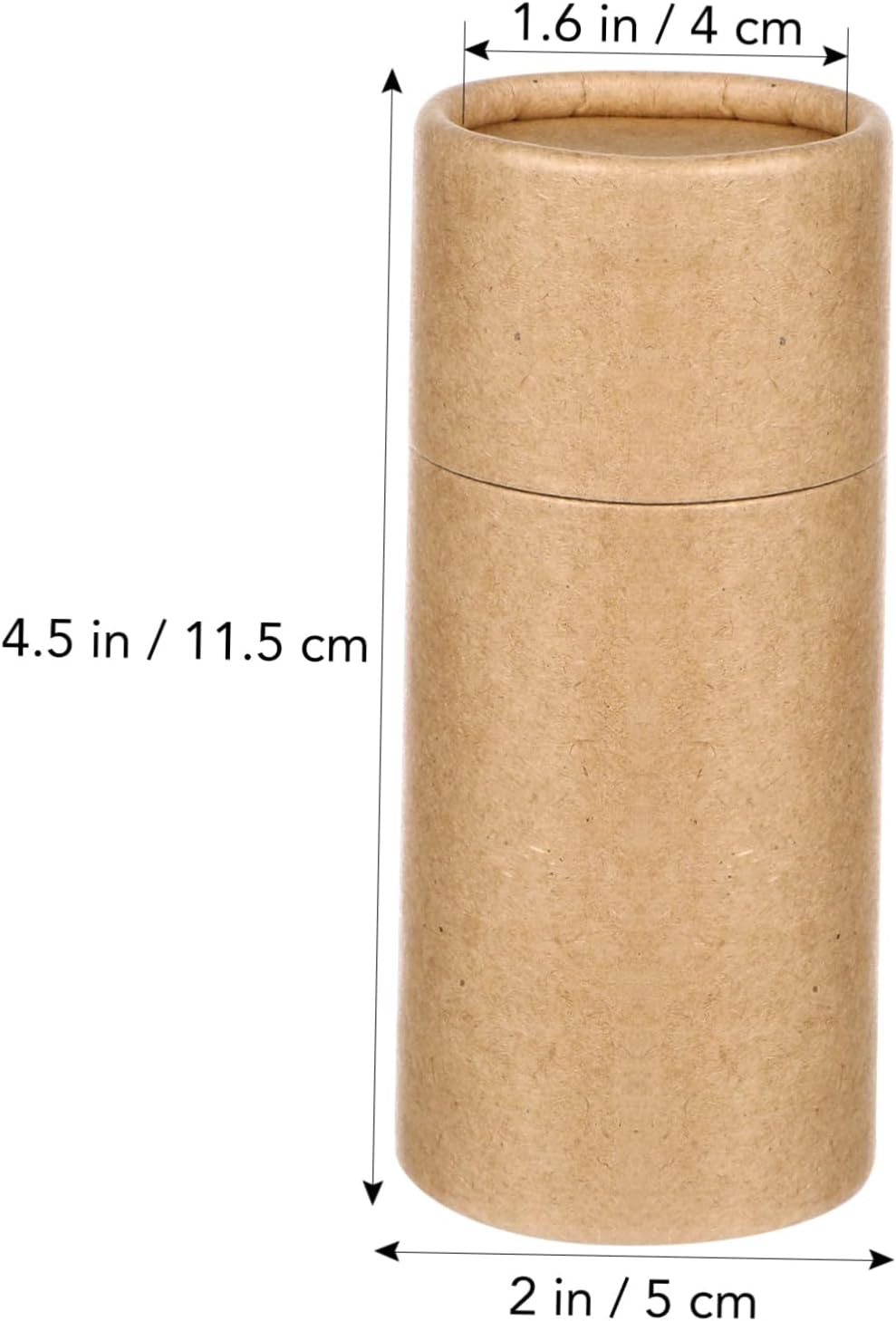 Cylinder Packing Box Essential Oil Bottles Container Brown 10Pcs Brown Paper Boxes for Essential Oils and Tea Simple Design Portable Storage Packaging image number 1