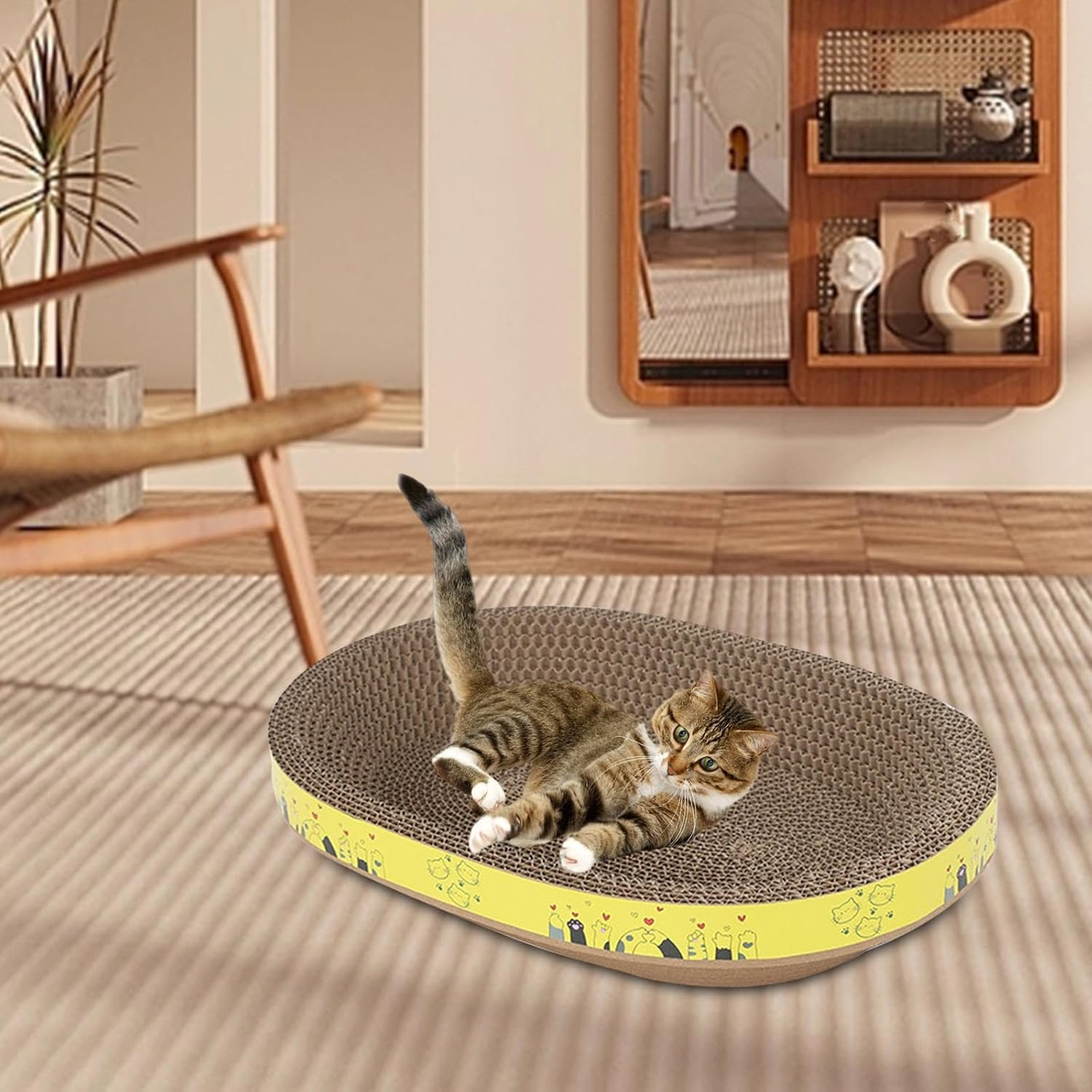 Cat Scratching Bed Cat Scratch Pad Nest Furniture Protector Grind Claws Thicken Bowl Shaped Cat Scratcher Cardboard for Kitty Supplies-Xxl image number 2