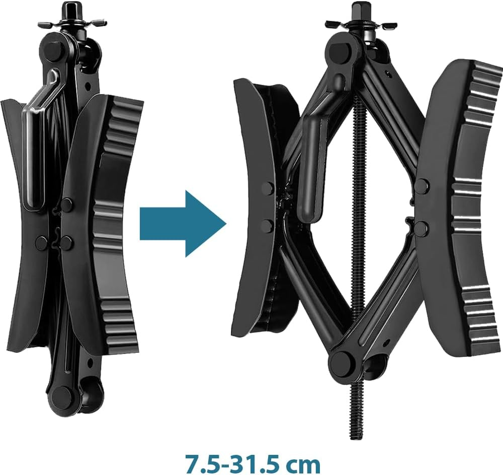 MTSDM Wheel Chock Stabilizer, Camper RV Wheel Chock Stabilizer, Travel Trailers Heavy Duty X Chocks Fits, Heavy Duty Truck RV Tire Scissor Locking X Chock, Anti-Move Tire Wheel Chock image number 1