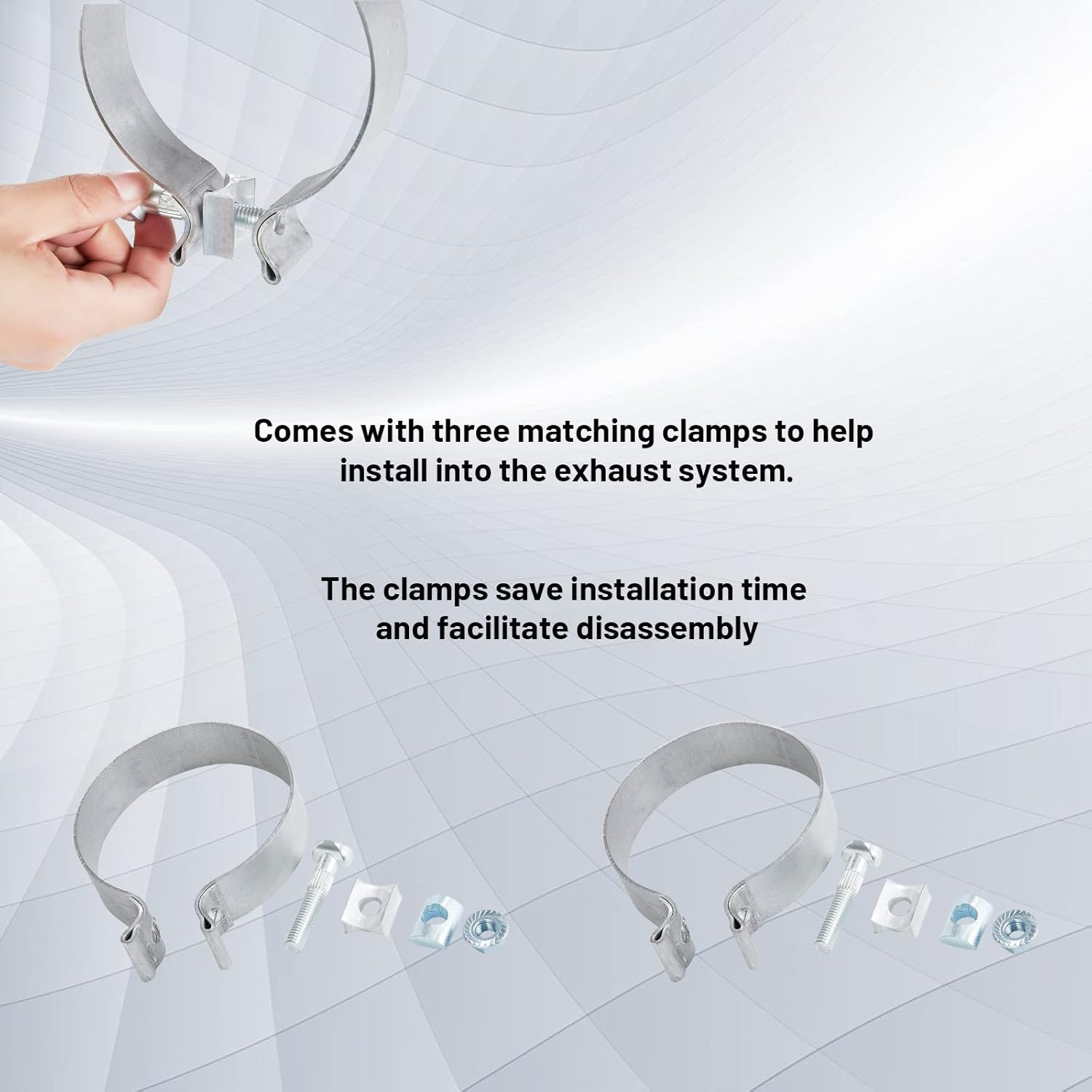 Floshine Stainless Steel Y-Pipe Exhaust Muffler Kit,3''Inlet/2.25'' Outlet,Direct Fit Exhaust 2009-2018 Ram 1500 FH214211 image number 6