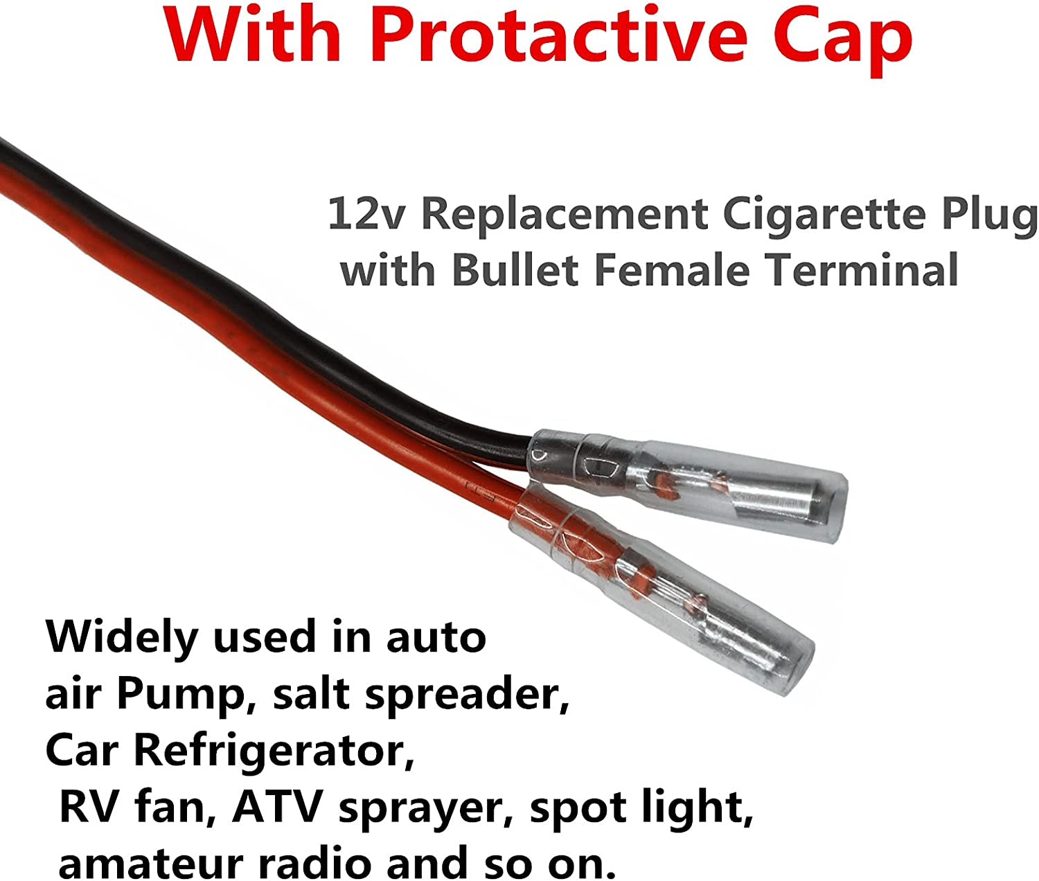 Car 12V Cigarette Lighter Male Plug with Leads (2) image number 3
