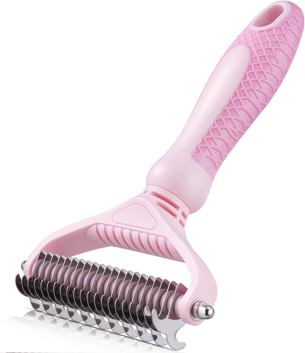 Morpilot Dog Brush Cat Brush Grooming Comb, 23+12 Double Sided Undercoat Rake Dematting Deshedding Tool for Long Hair Pets Cat Dog Slicker Shedding Brushes Efficiently Reduces Hair Loss by up to 90%