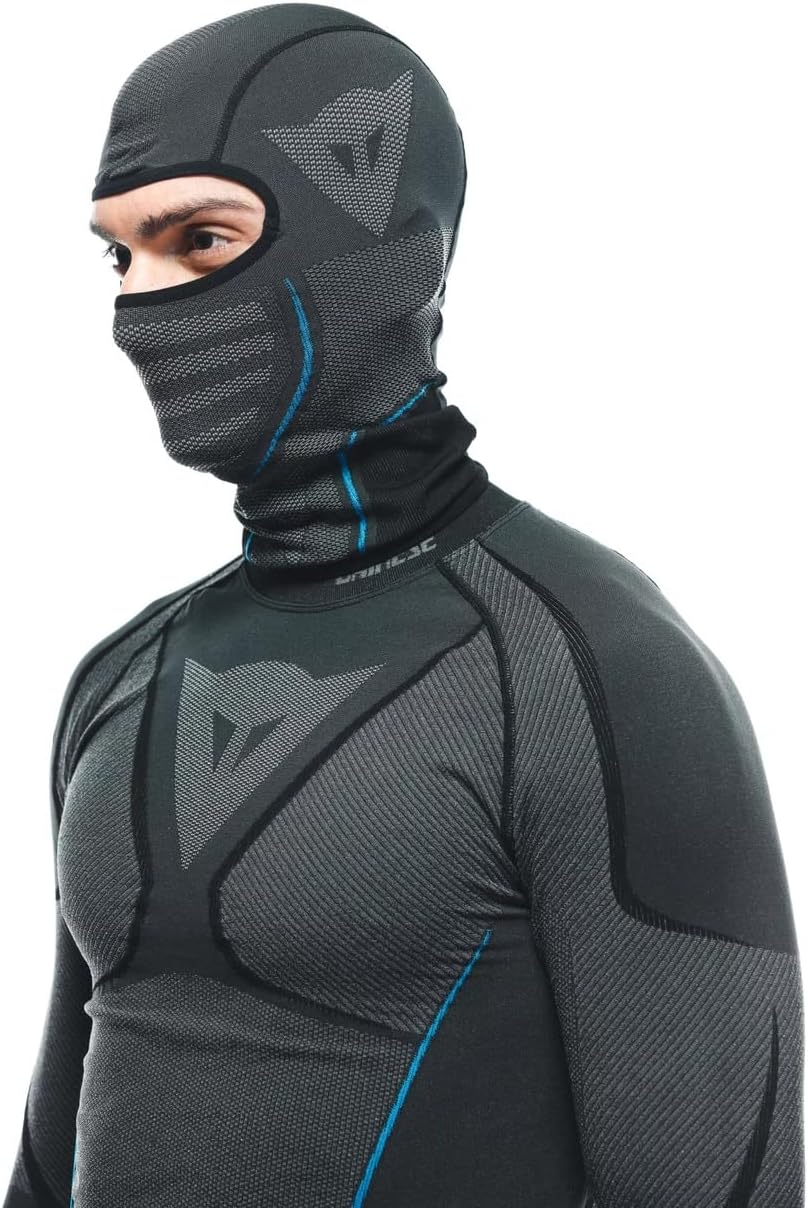 Dainese - Dry Balaclava, Motorbike Balaclava, Unisex under Helmet, Summer and Winter Motorcycle Balaclavas for Men & Women, Universal Size, Motorbike Accessories, Made in Italy, Black/Blue image number 6