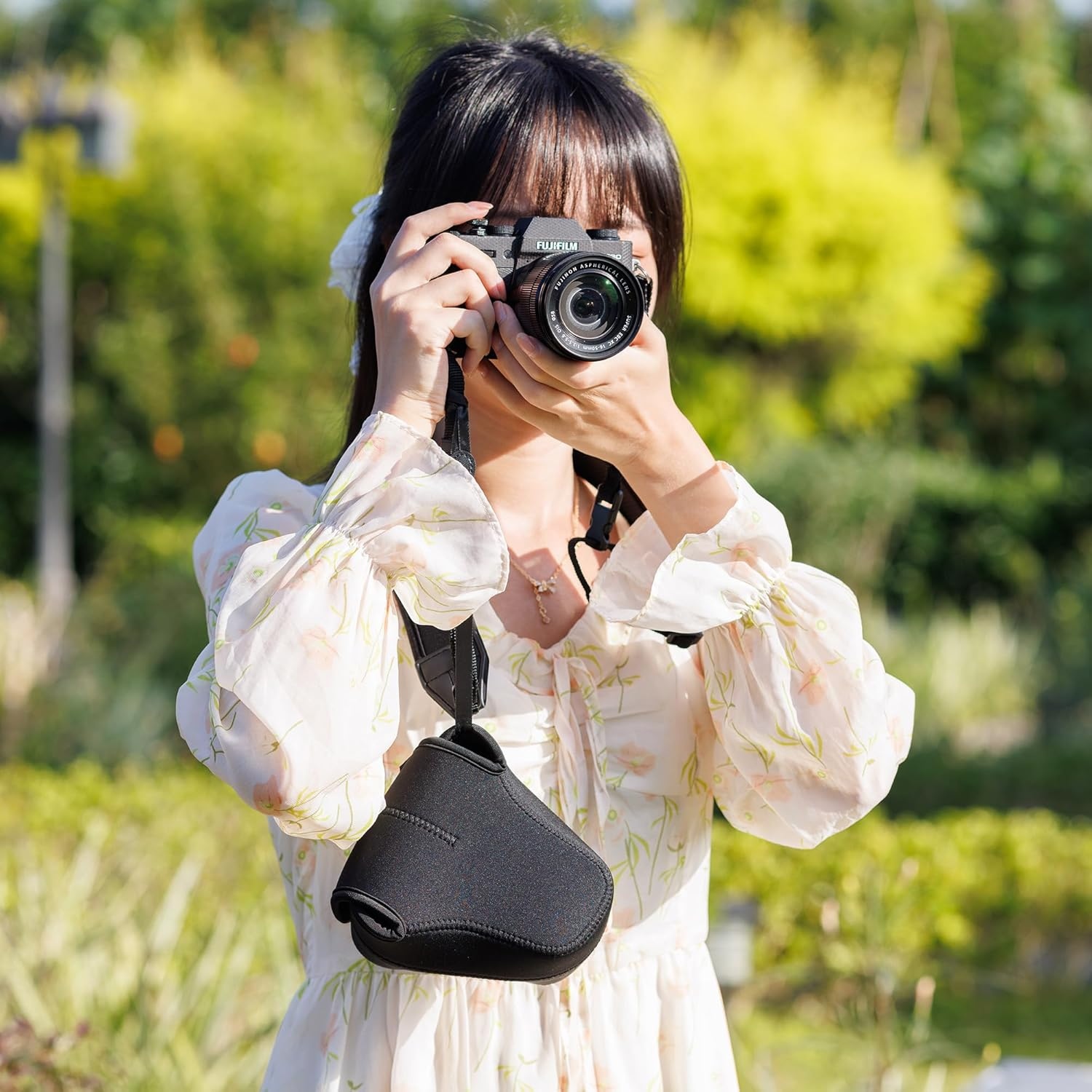 JJC Neoprene Camera Case Protective Sleeve Pouch for Fuji Fujifilm X-T30 X-T20 X-T10 + XF 18-55Mm F2.8-4/Xf 16Mm F1.4 Lens for Canon EOS M50 M6 Mark II M5 + EF-M 15-45Mm/Ef-M 18-55Mm Lens & More image number 2