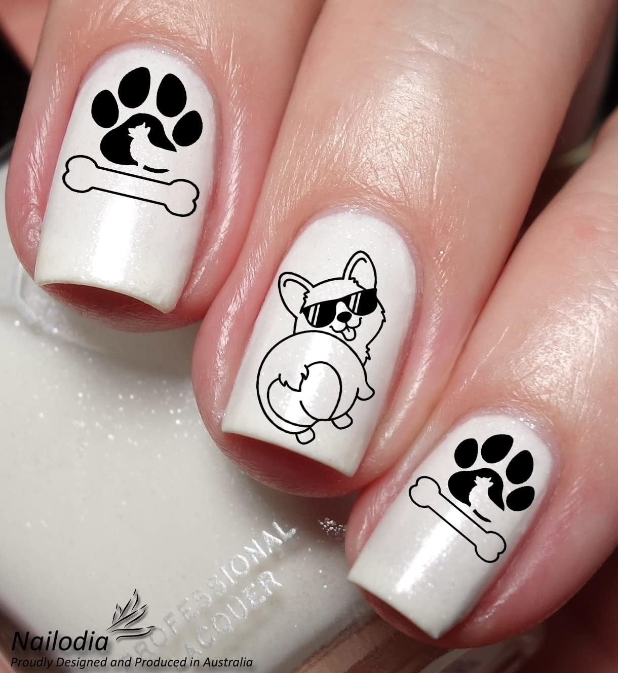 Corgi Dog Puppy Nail Art Decal Sticker image number 1