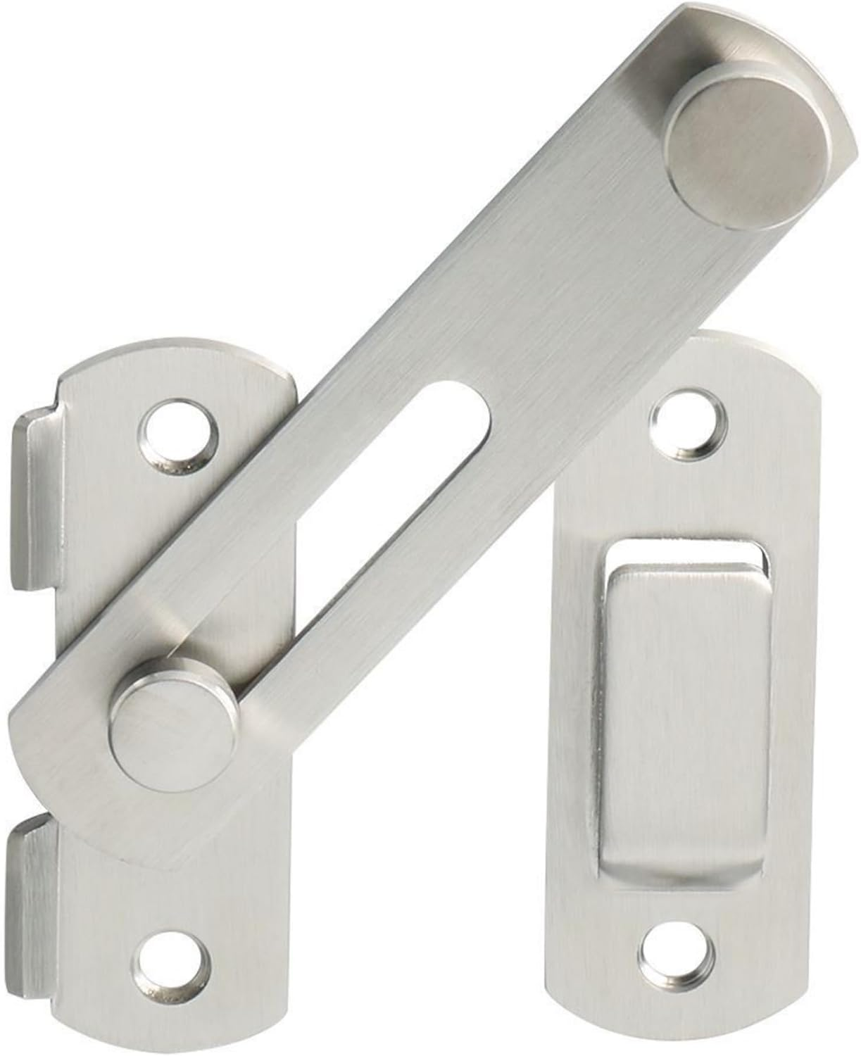 Alise 4 Inch Heavy Duty Flip Latch Gate Latches, Safety Door Lock for Barn Wood Fence Sliding French Doors,Sus304 Stainless Steel Gate Hardware. White Finish MS9500-W