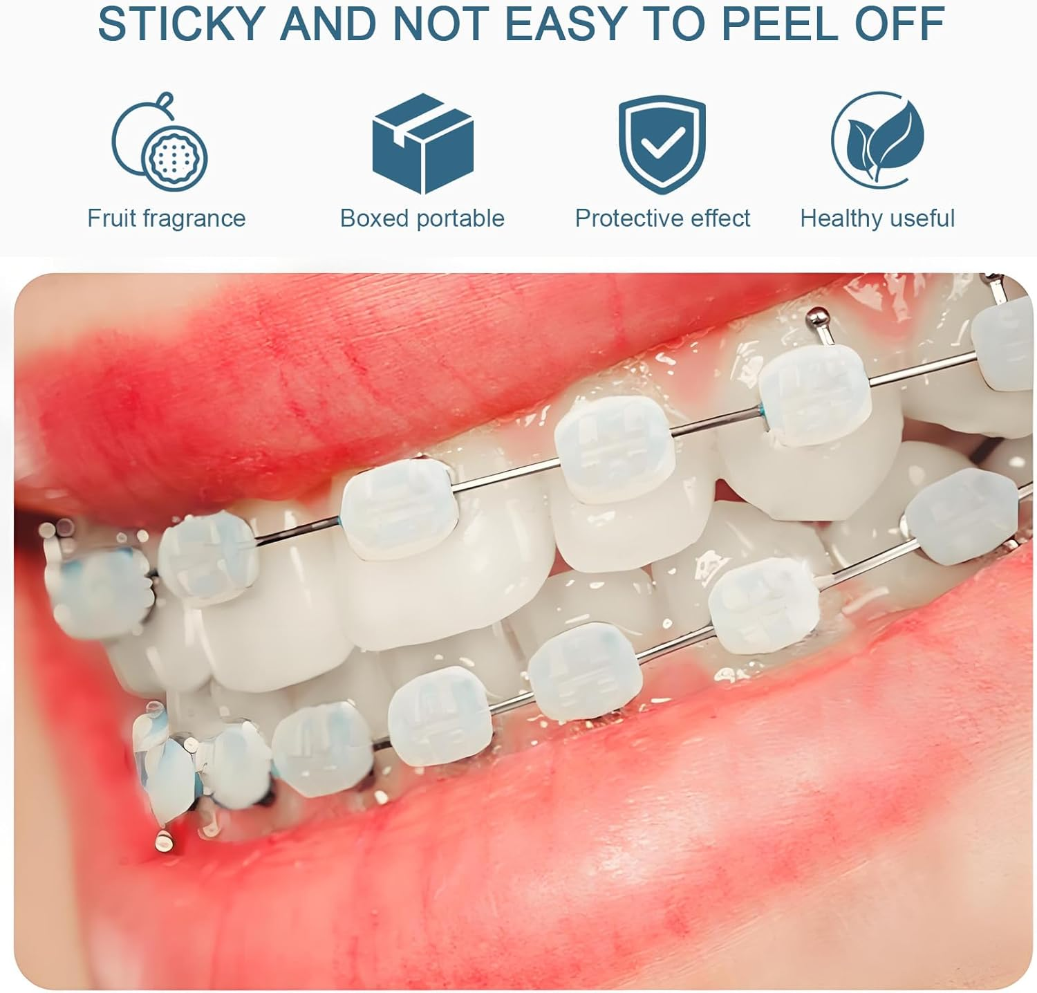 18 Pcs Braces Wax, Dental Wax, Orthodontic Cere Aligners Oral Care for Brackets, Comfort Protection for Braces Wearer, Invisible-Lingers Colorful Portable Boxes image number 3