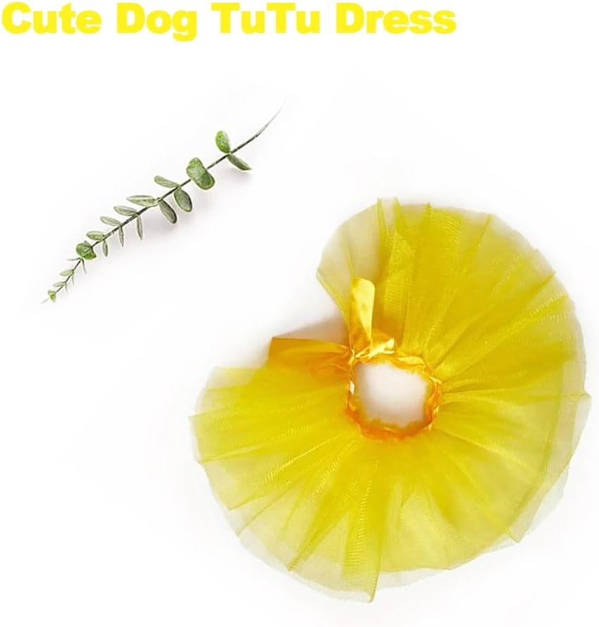 2Pcs Cat & Dog Pet Tutu Skirt Set &ndash; Adorable Ballerina Costume for Puppies/Kittens &ndash; Wedding, Birthday & Party Outfit (Red + Royal Blue) - Red + Royal Blue image number 4