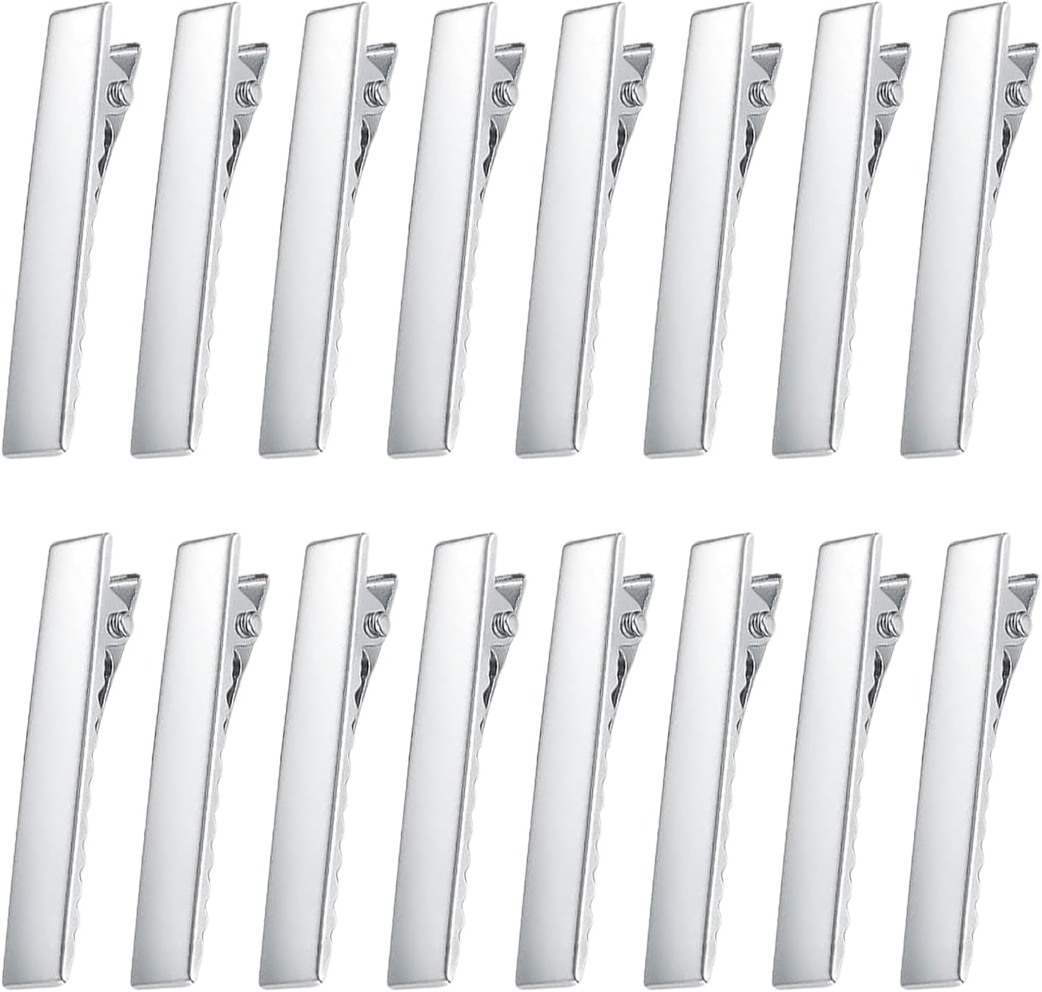 100 Pack 75Mm Small Silver Metal Alligator Hair Clips Curl Section Crocodile Barrettes Duckbill Hairclips Hair Bow Making Crafts DIY Hair Accessories for Girls image number 1