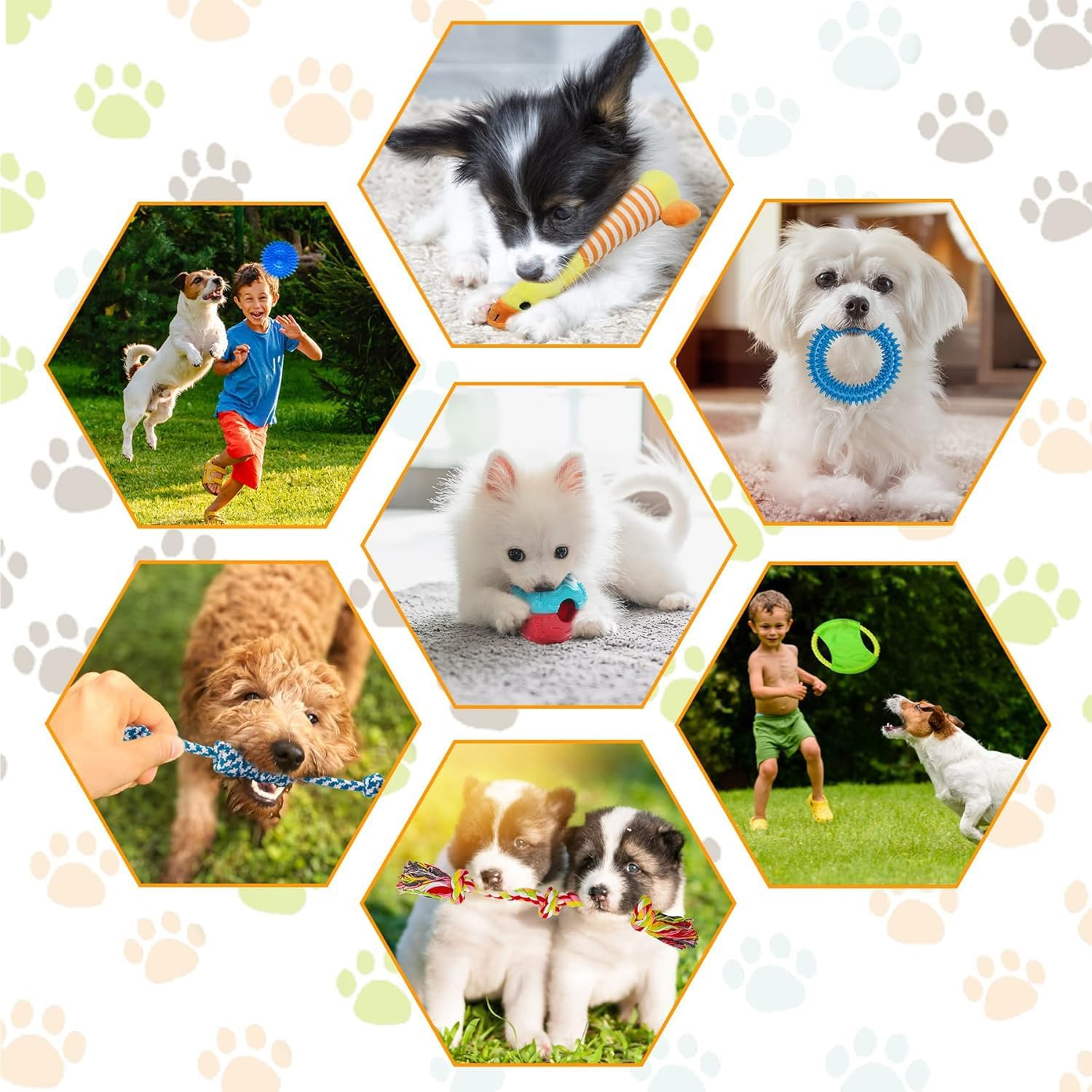 25 Pack Dog Toys Aggressive Chewers,Hmnxg Puppy Toys Chew Toys Dog Toys for Small Dogs Rope for Medium to Large Dogs - 25 Pcs image number 4