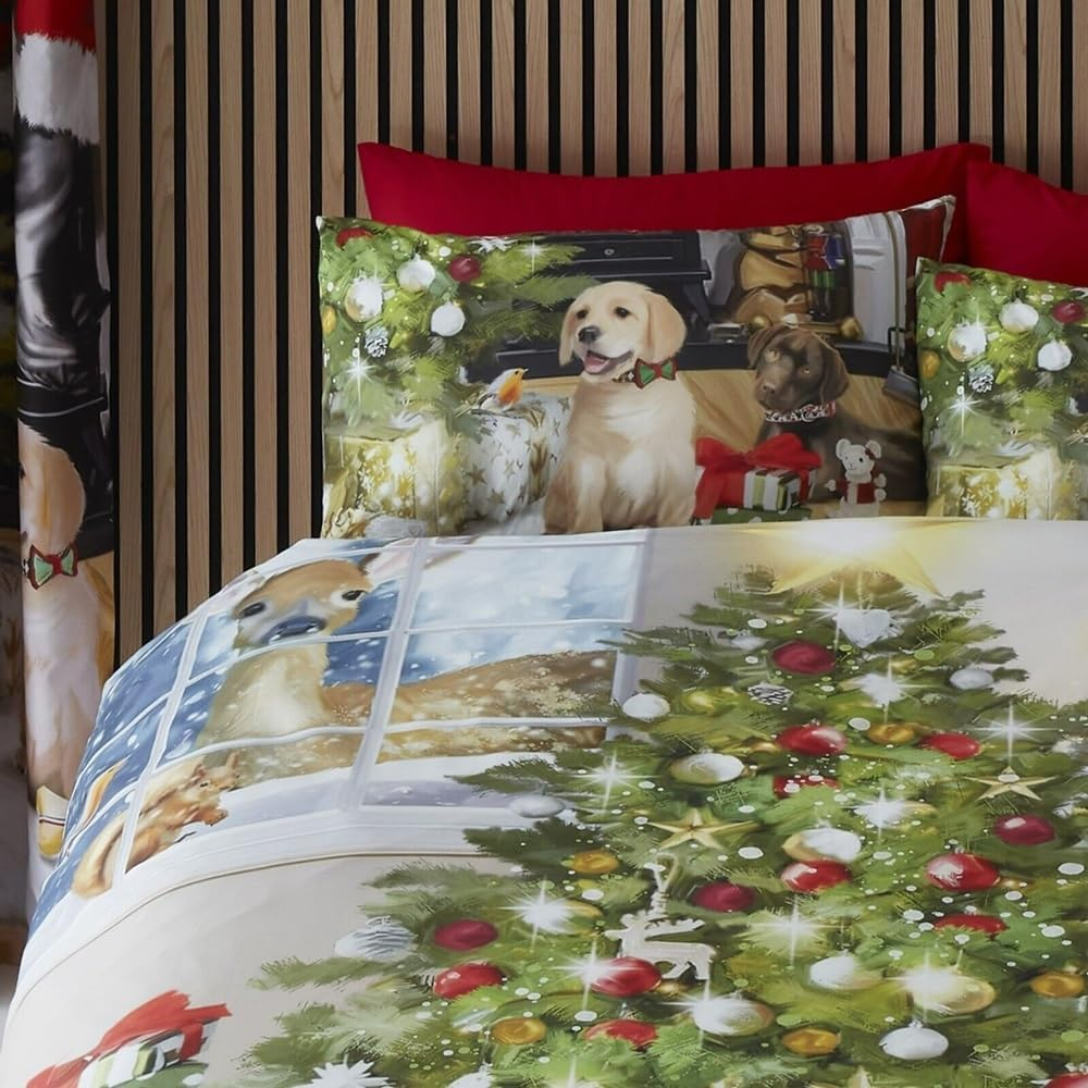 Fusion - Christmas Tree - Easy Care Duvet Cover Set - Single Bed Size in Multi image number 1