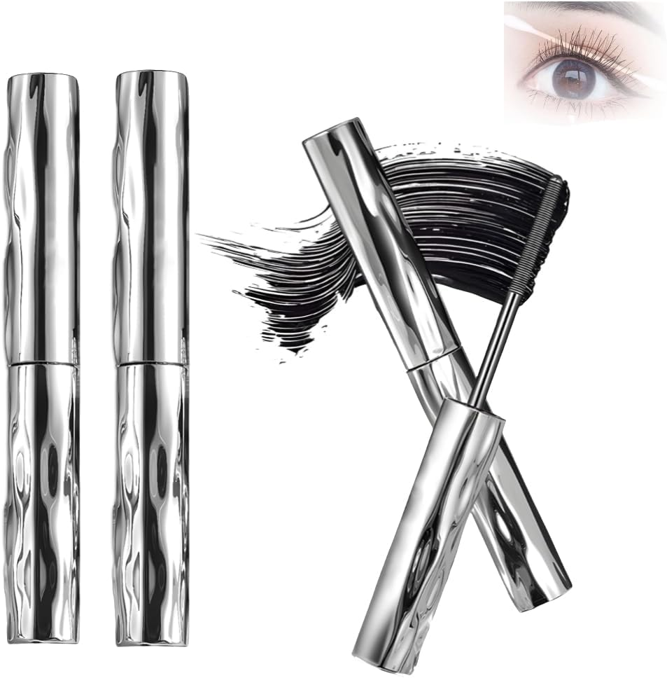 Ultimate Length & Curl Mascara, 2025 Upgrade Volumising & Lengthening 4D Silk Fiber Mascara, Long-Lasting and Smudge-Proof, Suitable for Sensitive Eyes (1PCS)