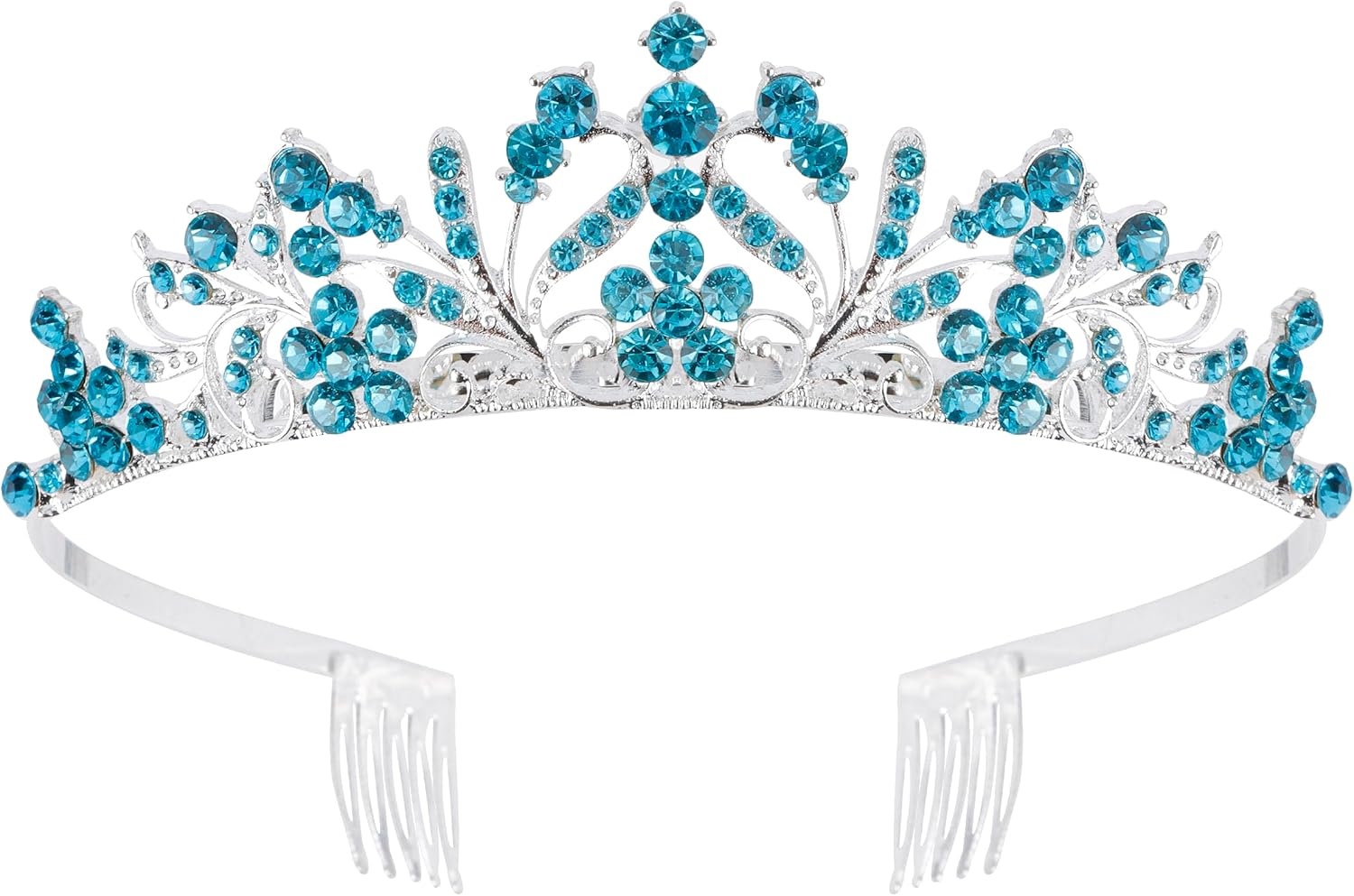 Vovii Tiaras for Girls Princess Crown Headband Birthday Queen Colorful Rhinestone Shiny Multicolor Tiara for Women Princess Decoration