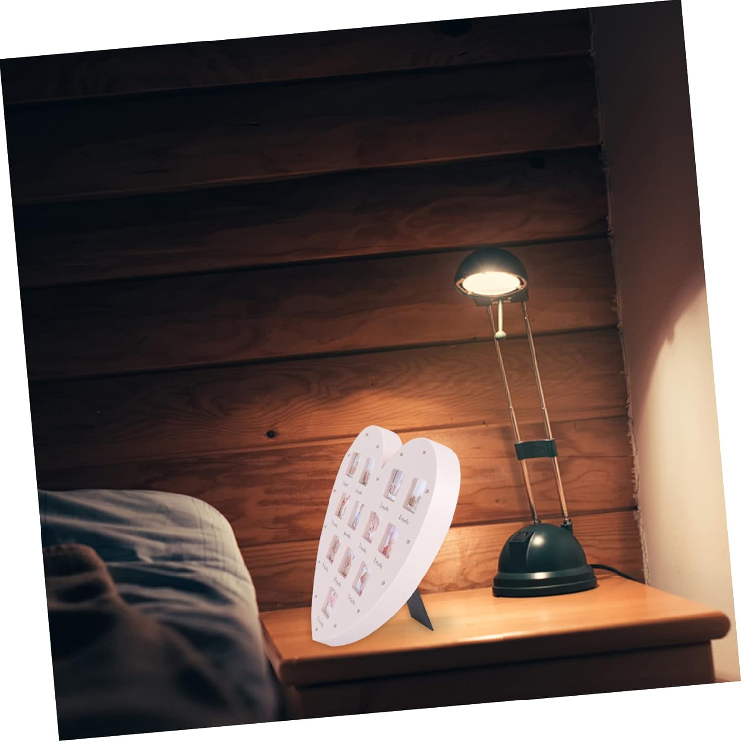 BESPORTBLE Month Growth Record Unique Heart Shape Photo Frame Home Decor Announcements image number 1