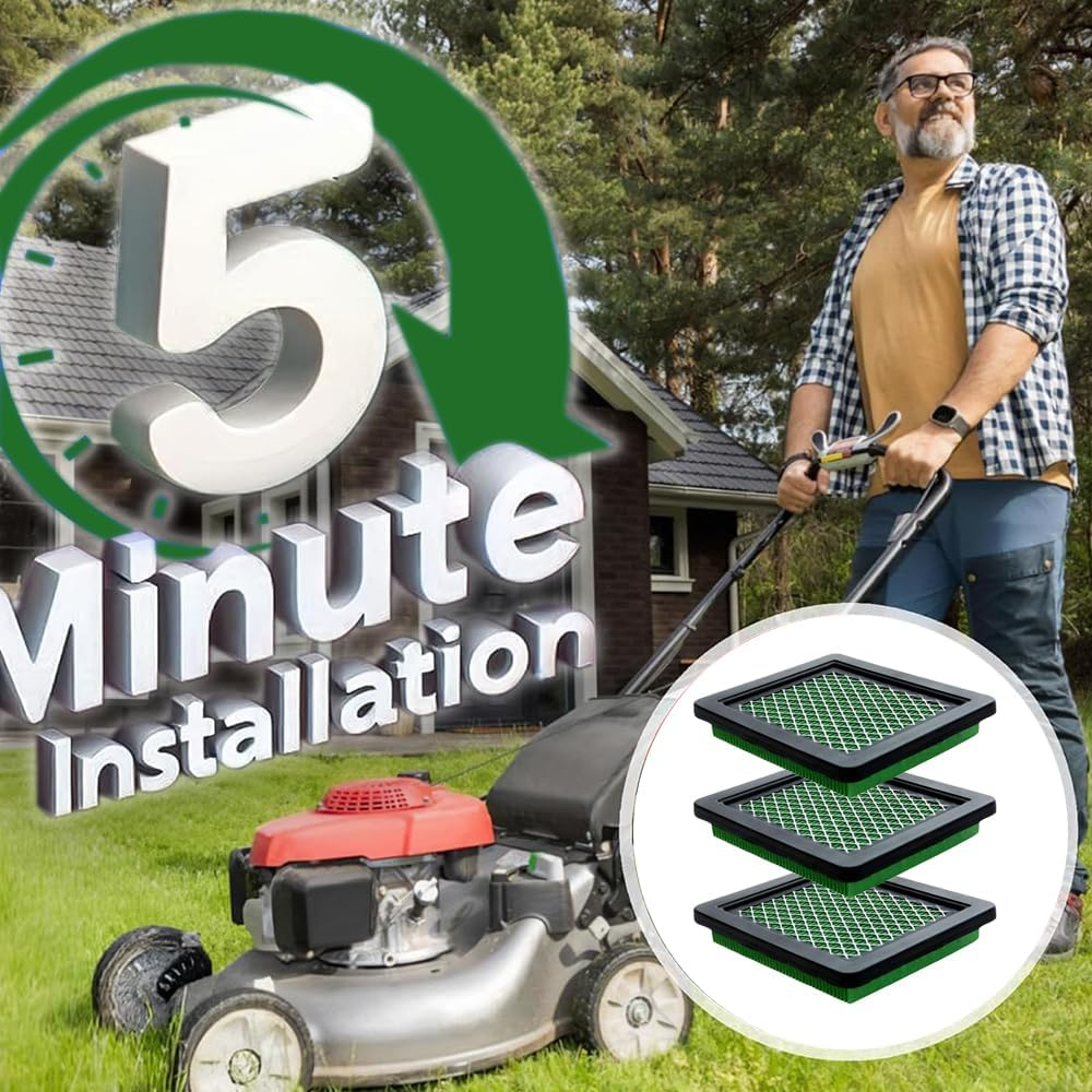 Paifeancodill 3 Pack 17211-Zl8-023 Air Filter, Compatible for Honda Gcv160 Gcv190, Husqvarna 7021P, Premium Lawn Mower Air Cleaner Element image number 5