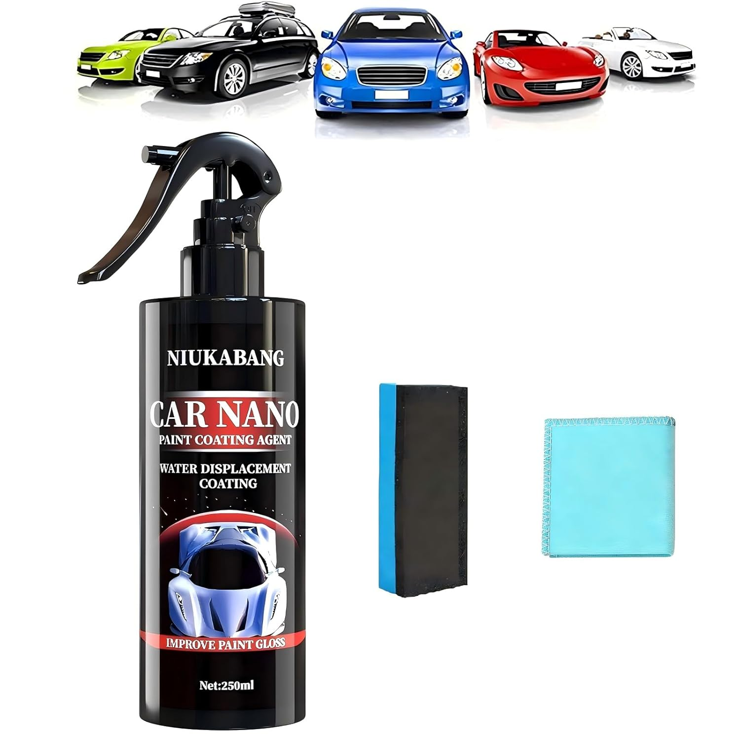 2PCS Nano Car Spray, Car Scratch Remover, 2025 New Paint Coating Agent, Auto Nano Ceramic Coating, Quick Paint Protection, Auto Scratch Repair Paste Polishing Wax, 250Ml
