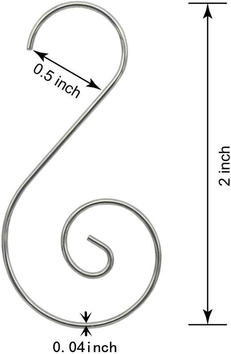 Supoice 160 Pcs Christmas Ornament Hooks Stainless Steel Christmas Ornament Hangers Perfect for Christmas Tree Decorations image number 2