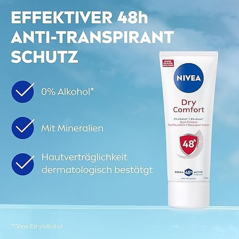 NIVEA Dry Comfort plus Cream Body Deodorant Pack of 6 image number 1