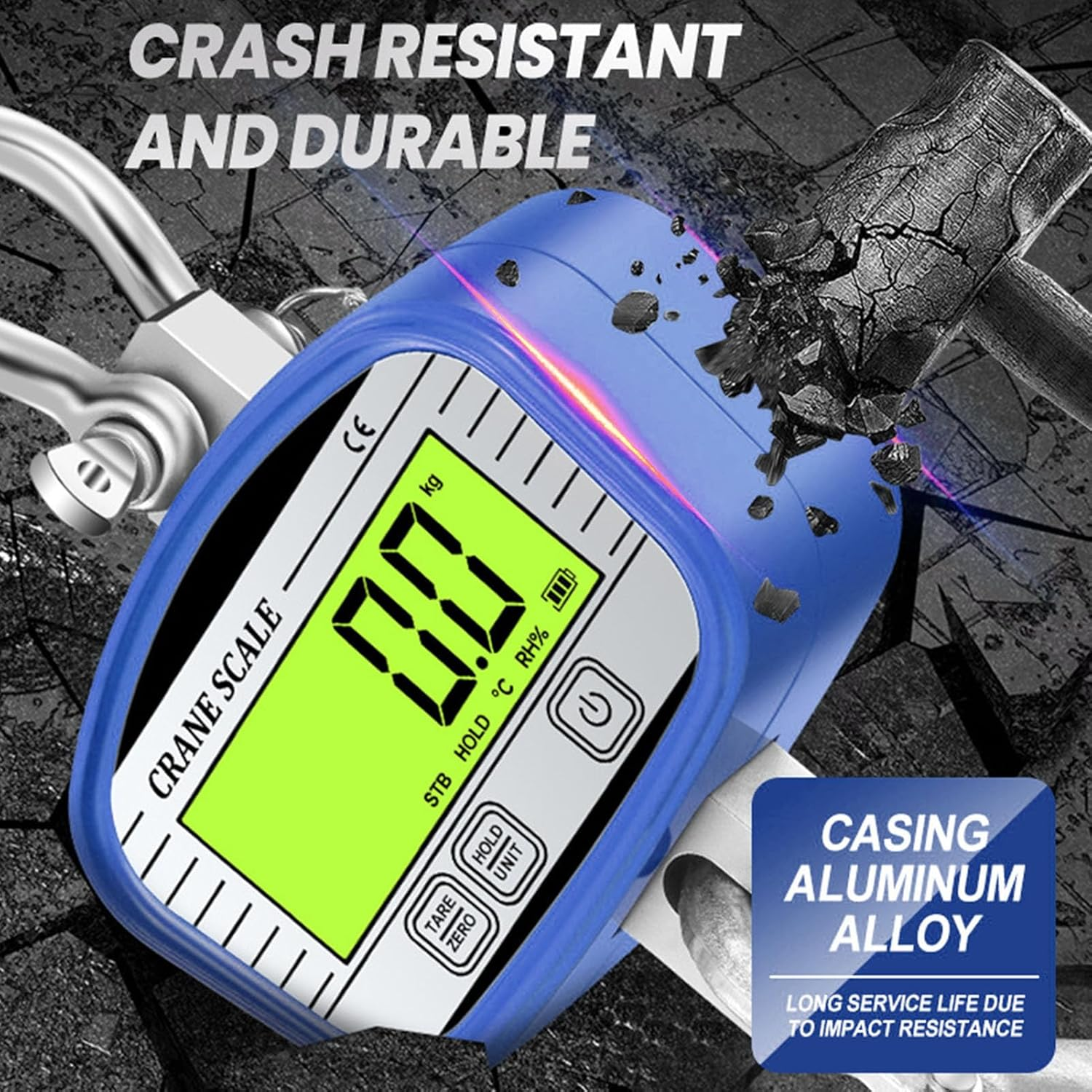 Digital Crane Scale, 1500Kg 3300Lb LCD Backlit Industrial Hanging Scale with Remote Control, High Precise Heavy Duty Weight Scale for Farm, Deer, Livestock, Big Hoist image number 3