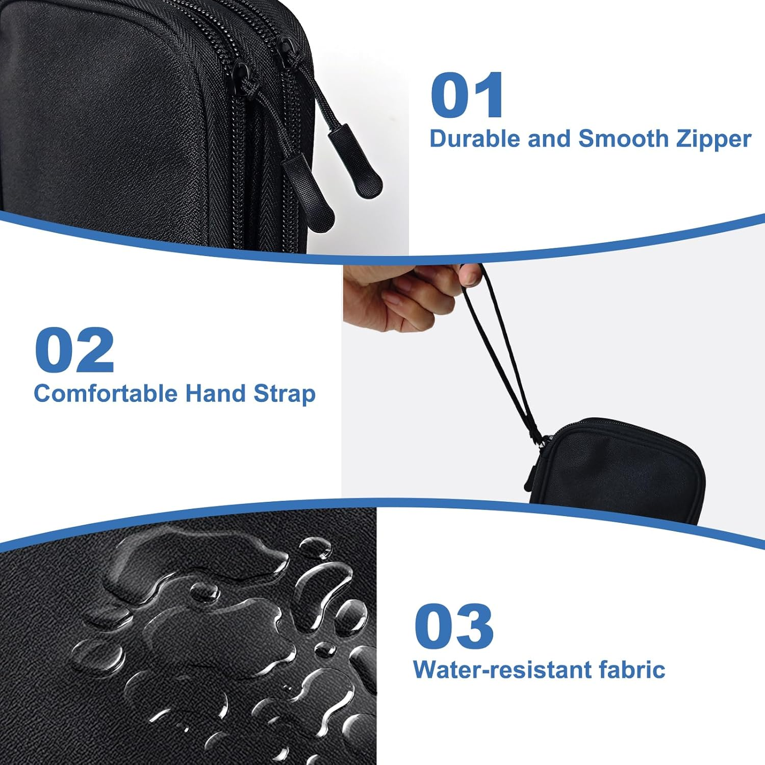 Electronic Organizer Travel Case,Charger Organizer,Cable Organizer Case,Hard Case,Tech Travel Organizer for Cord,Phone,Sd Card,Power Bank,Earphone,21" L X 12.5" W X 6" H image number 3