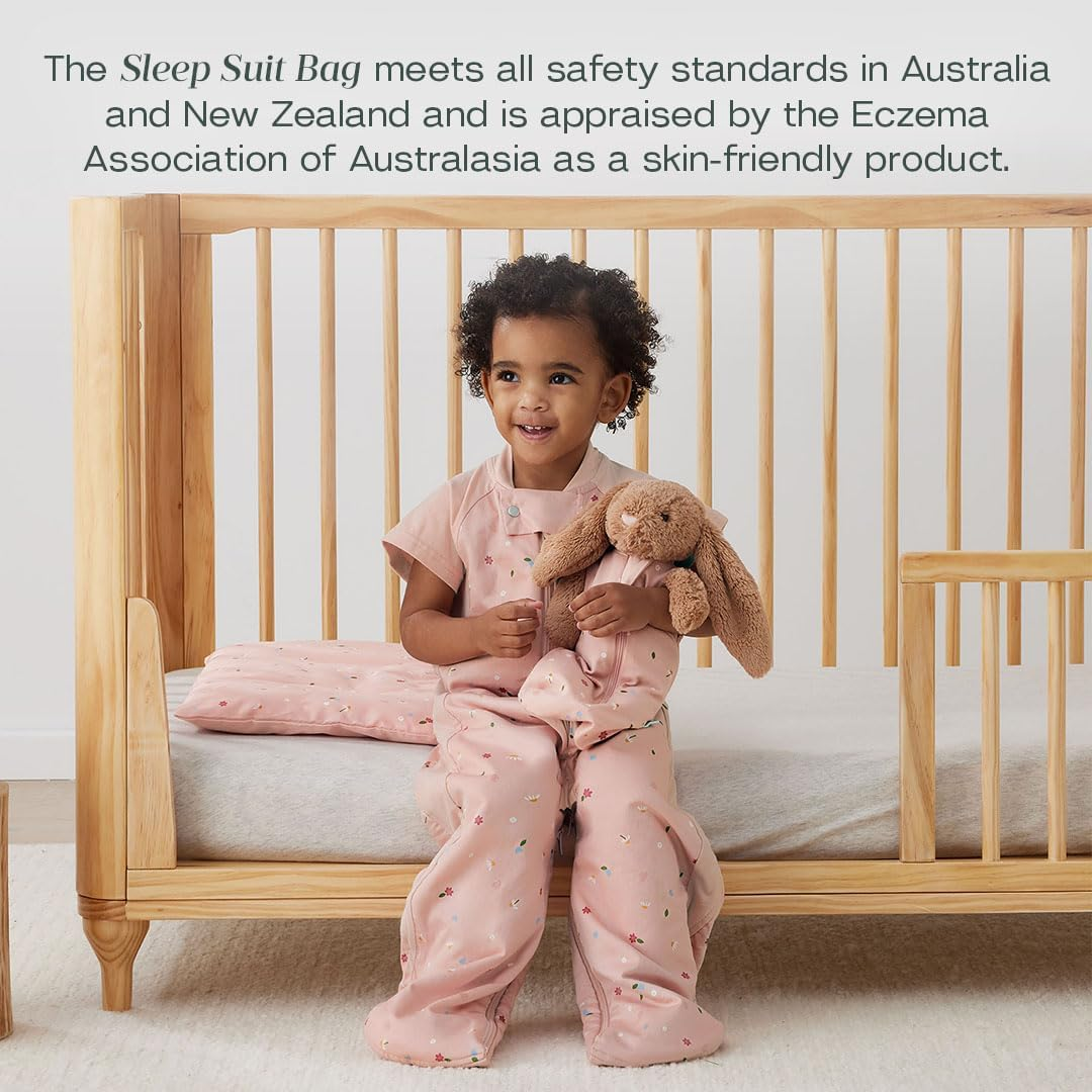 Ergopouch Sleep Suit Bag 1.0 TOG &ndash; 4&ndash;6 Years &ndash; Daisies Print &ndash; 400 Thread Count Organic Cotton &ndash; Converts to Sleep Suit with Legs &ndash; Sleeping Bag & Suit in One &ndash; for Infants, Toddlers & Kids image number 2