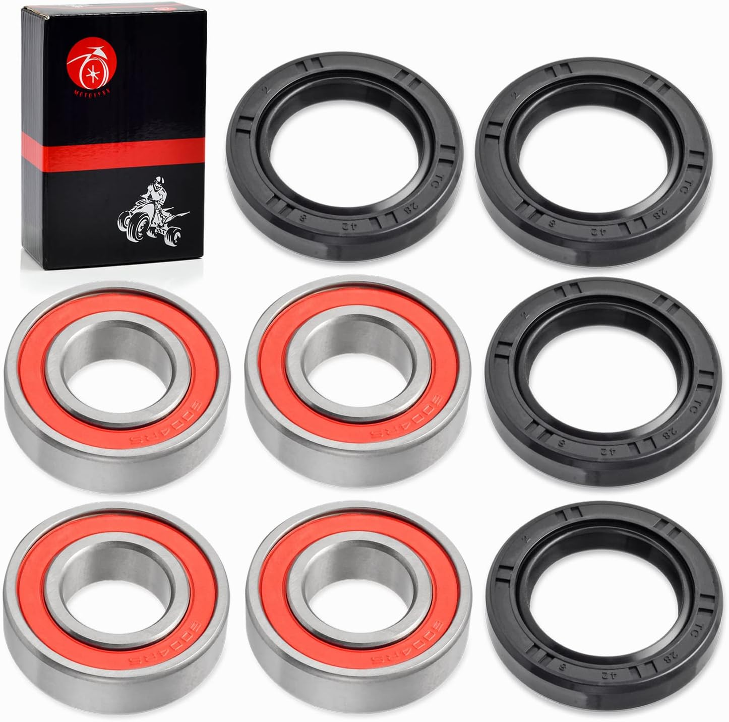 Front Wheel Bearings and Seals Kit for HONDA Recon 250 TRX250TE TRX250TM 1997-2018 TRX200D 1990-1997 TRX350TE TRX350TM 2000-2006 image number 3