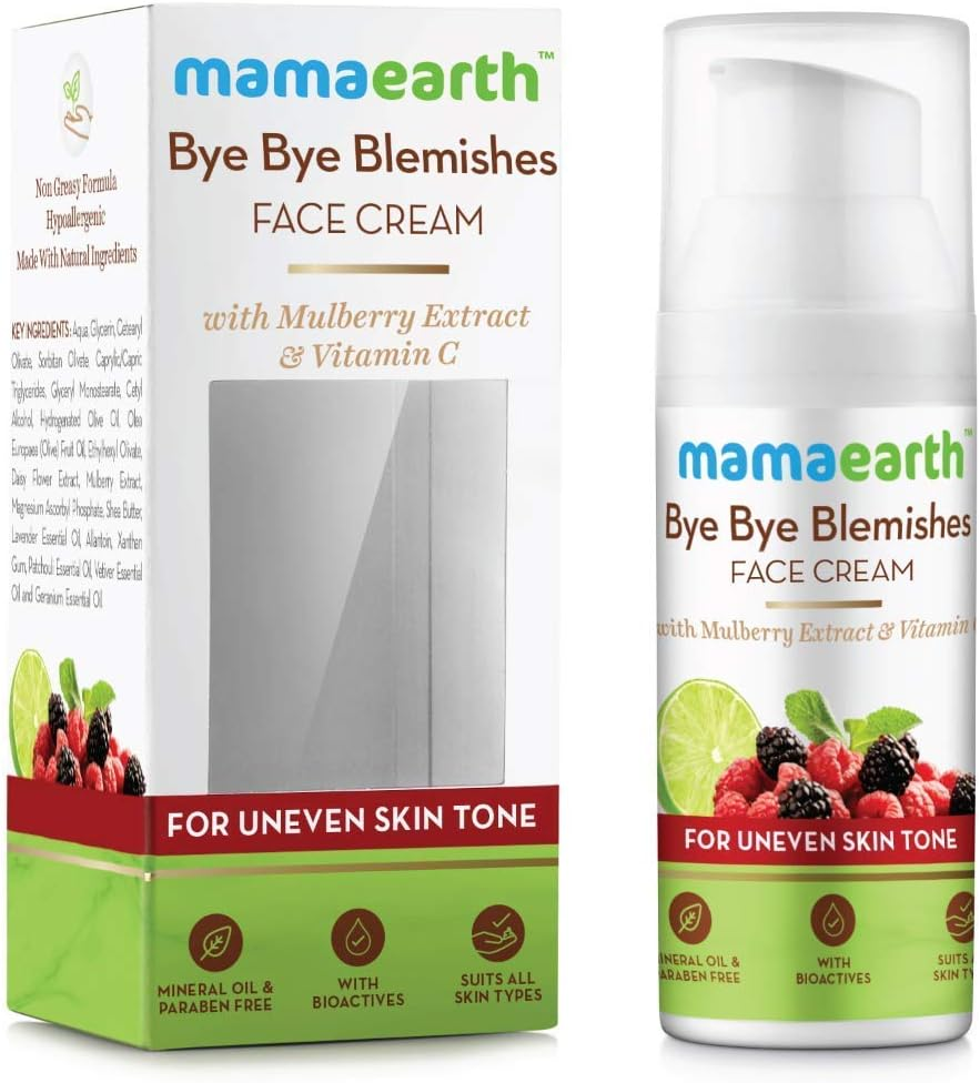 Mamaearth Bye Bye Blemishes Face Cream, for Pigmentation & Blemish Removal, with Mulberry Extract & Vitamin C - 30Ml image number 1