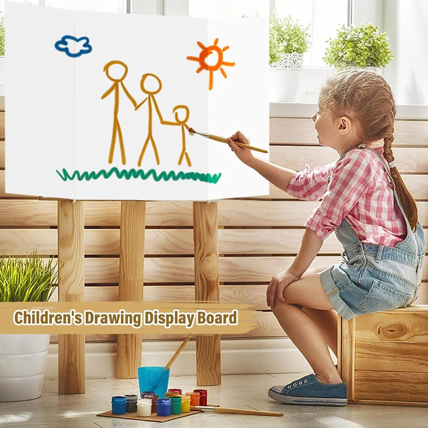 Tri-Fold Presentation Boards, 4Pcs Trifold Poster Board with Tape, White Corrugated Display Board, White Corrugated Project Boards for Science Fairs, 24X16 Inches image number 4