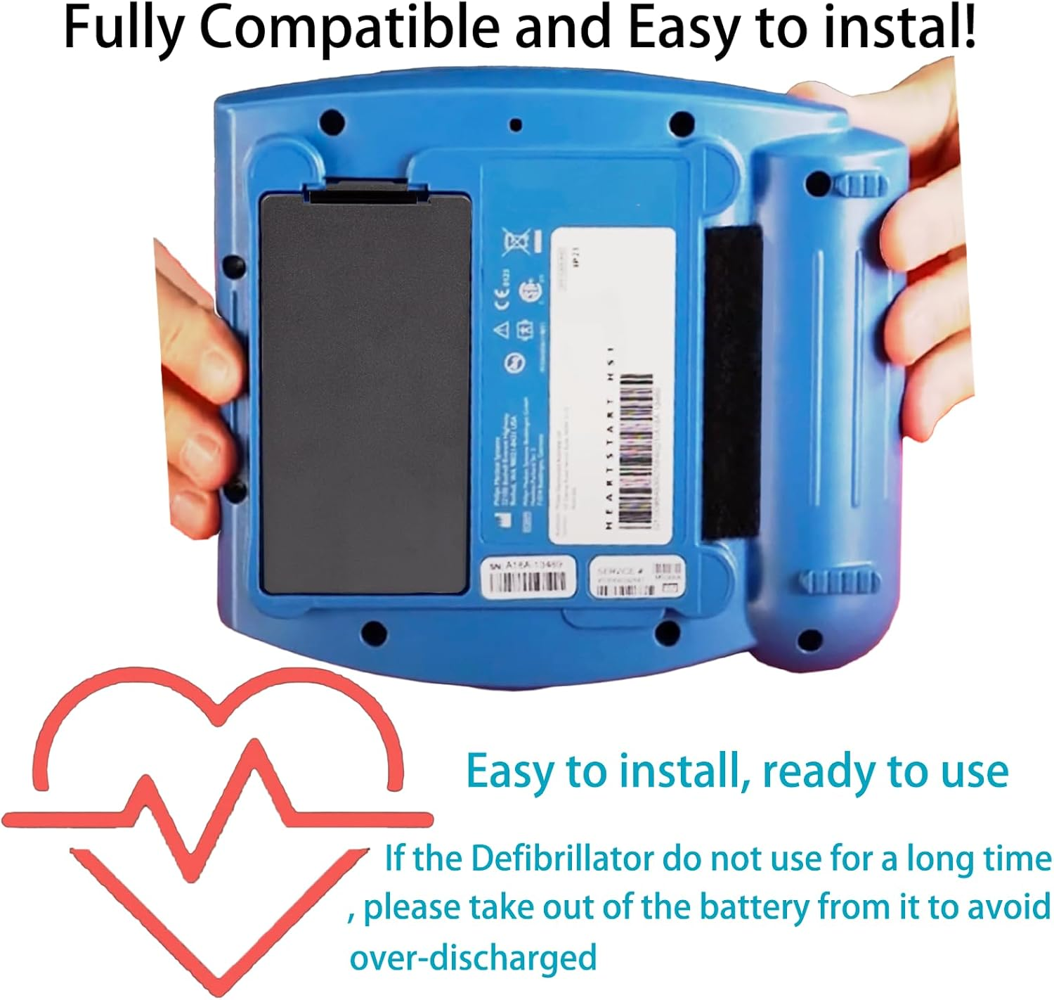 M5070A Battery Replacement Compatible with Hear/Tstart Onsite HS1 Frx M5066A M5067A M5068A 4200Mah/9V