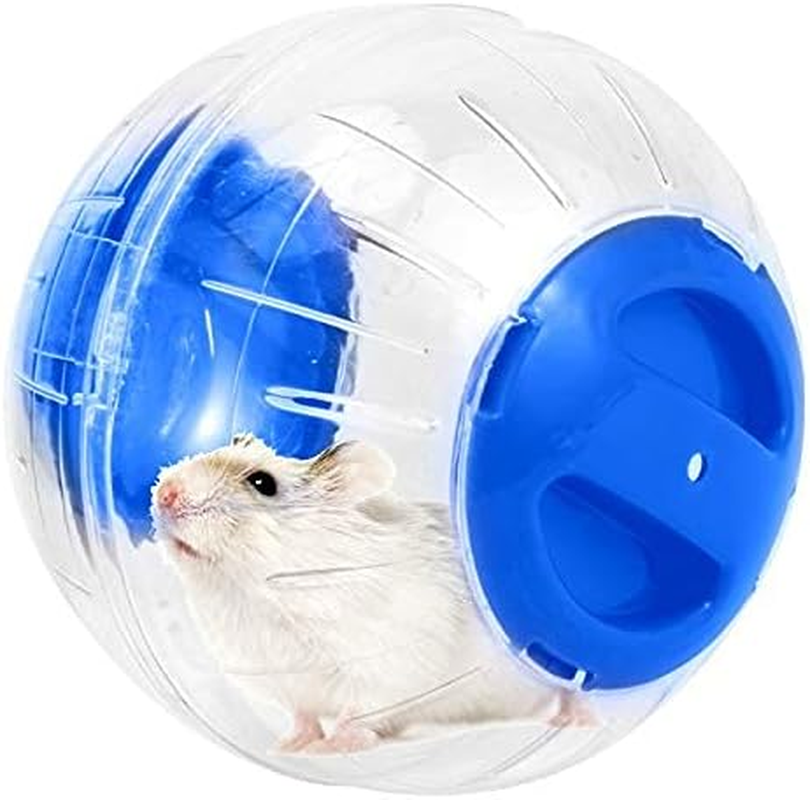 New Cute Hamster Running Ball 4.7 Inches, Crystal Ball for Hamsters,Small Silent Exercise Wheel, Small Animals Cage Accessories,Small Animal Pet Toys Ball,Mouse Ball (Pink)