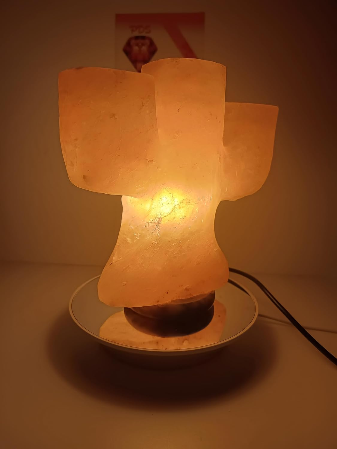 3-4 KG Himalayan Premium Natural Candle Light Holder Salt Lamp 100% Authentic, Beautifully Hand Crafted Candle Light Holder Salt Lamp Comes with Complete Electric Fitting image number 4