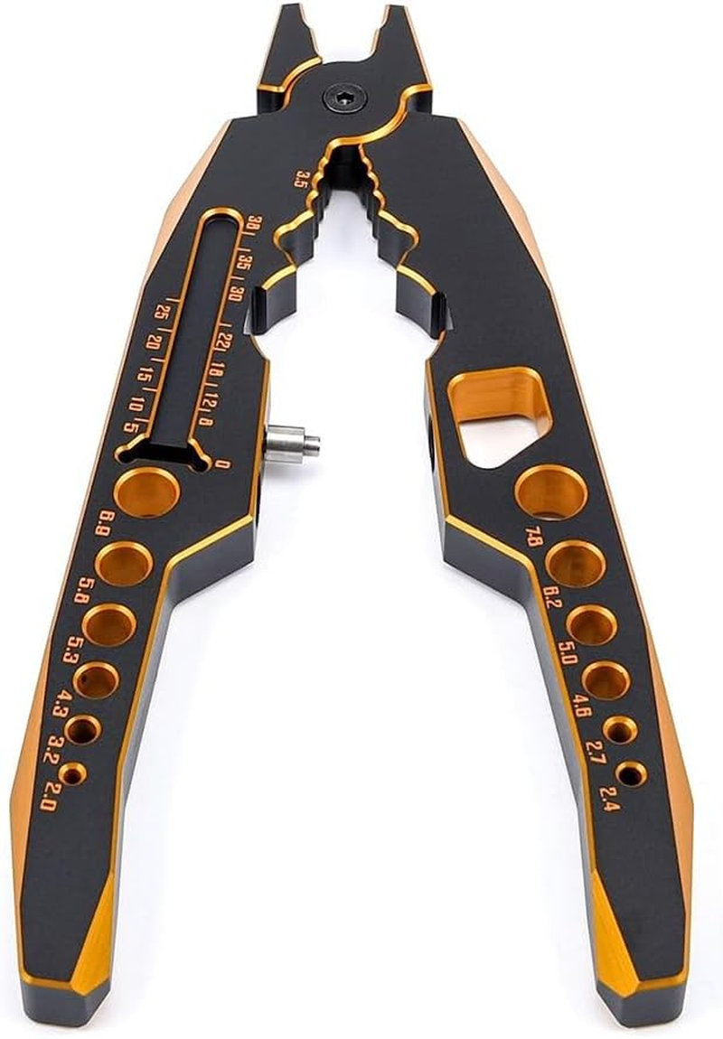 Kingval 4PCS Wrench 3.0/3.2/3.5/3.7/4.0/5.0/5.5/6.0Mm Turnbuckle Nut Ball Joint Remover with Multifunction RC Shock Absorber Plier for RC Car Boat Model Repair Tool Kit