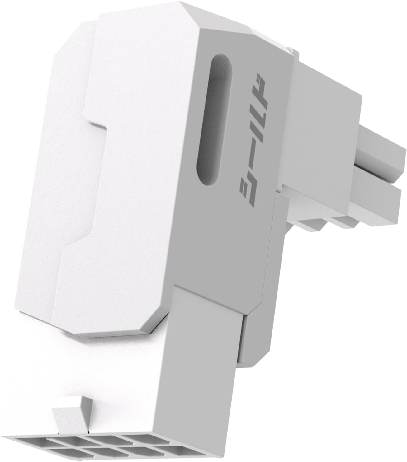 EZDIY-FAB Shield Series 8-Pin Pcie GPU Power Adapter,90-Degree Angled Connector, Aluminum Design for Graphics Cards &ndash; Reverse Type,White-1 Pack